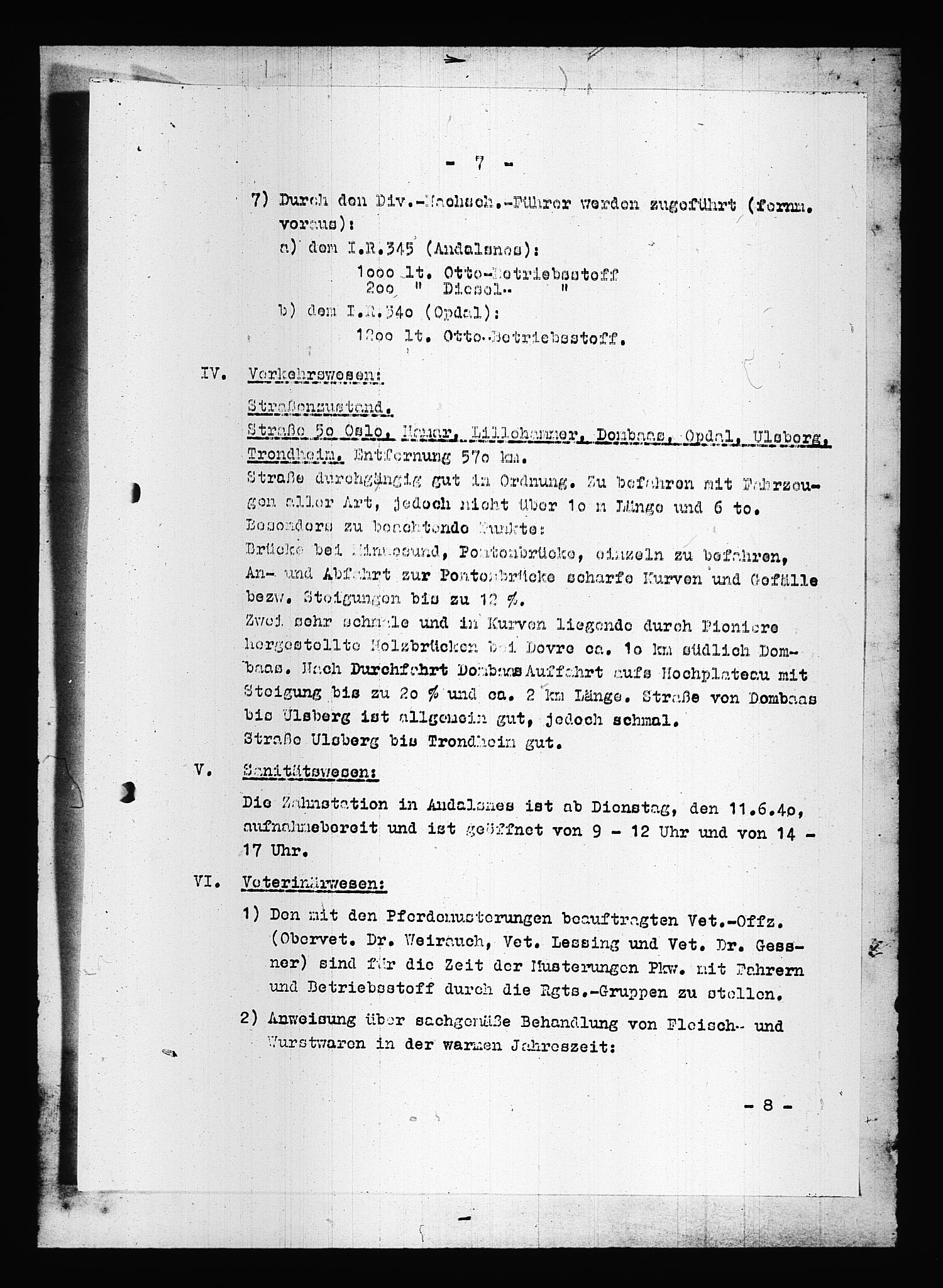 Documents Section, RA/RAFA-2200/V/L0087: Amerikansk mikrofilm "Captured German Documents".
Box No. 726.  FKA jnr. 601/1954., 1940, p. 680