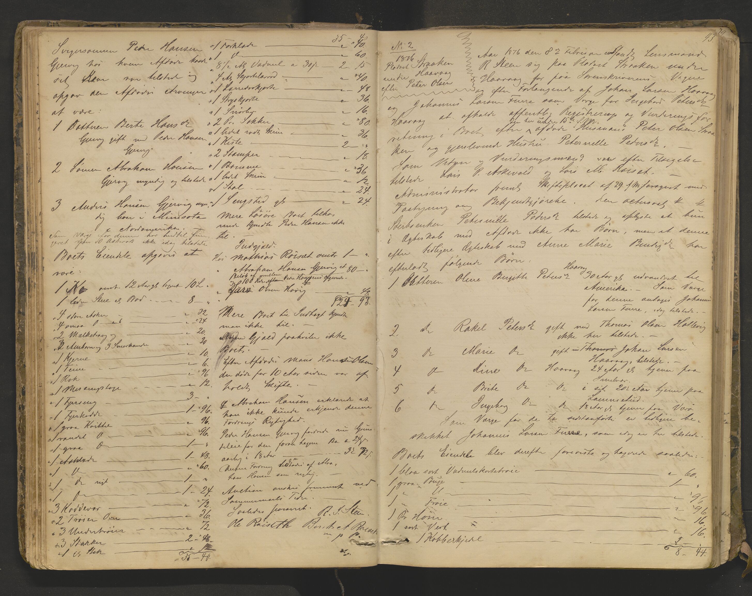 Lensmannen i Askvoll, AV/SAB-A-26301/0006/L0003: Registreringsprotokoll, 1869-1904, p. 42b-43a