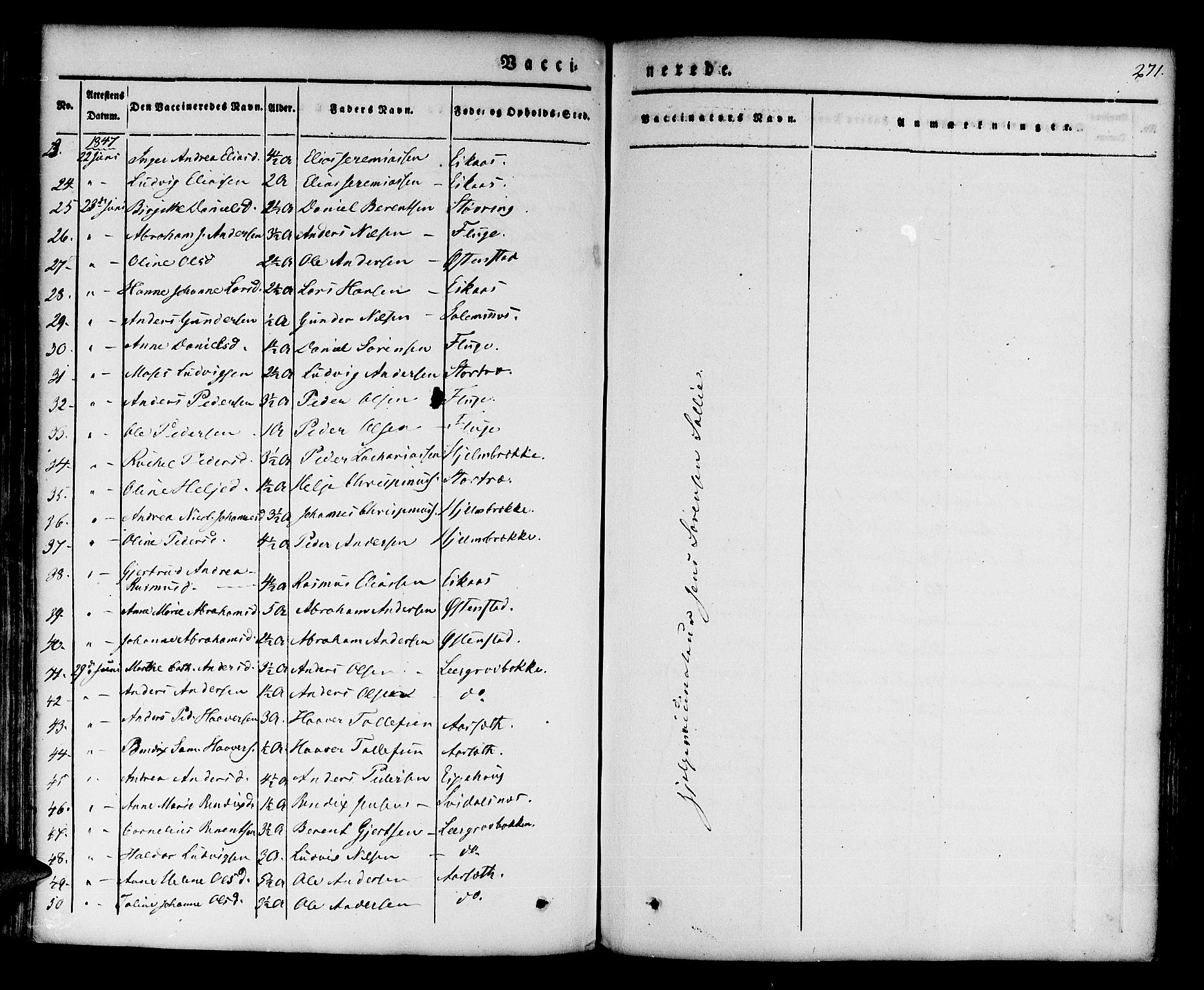 Jølster sokneprestembete, AV/SAB-A-80701/H/Haa/Haaa/L0009: Parish register (official) no. A 9, 1833-1848, p. 271