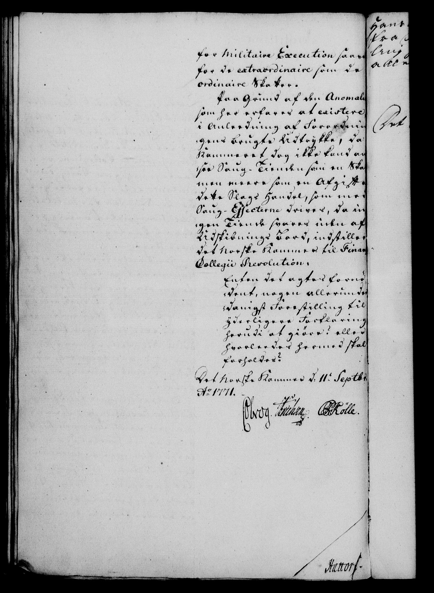 Rentekammeret, Kammerkanselliet, AV/RA-EA-3111/G/Gf/Gfa/L0054: Norsk relasjons- og resolusjonsprotokoll (merket RK 52.54), 1771-1772, p. 105