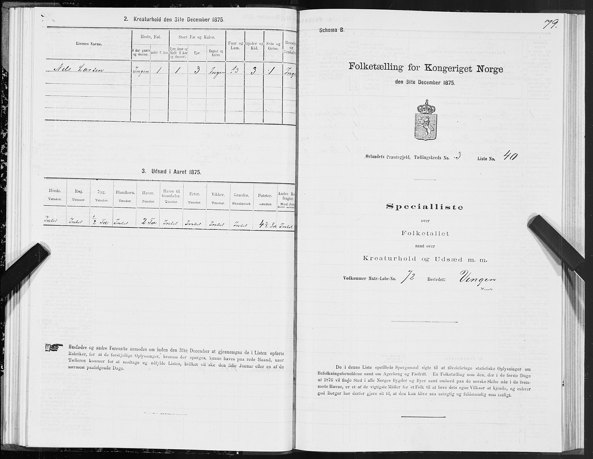 SAT, 1875 census for 1621P Ørland, 1875, p. 2079