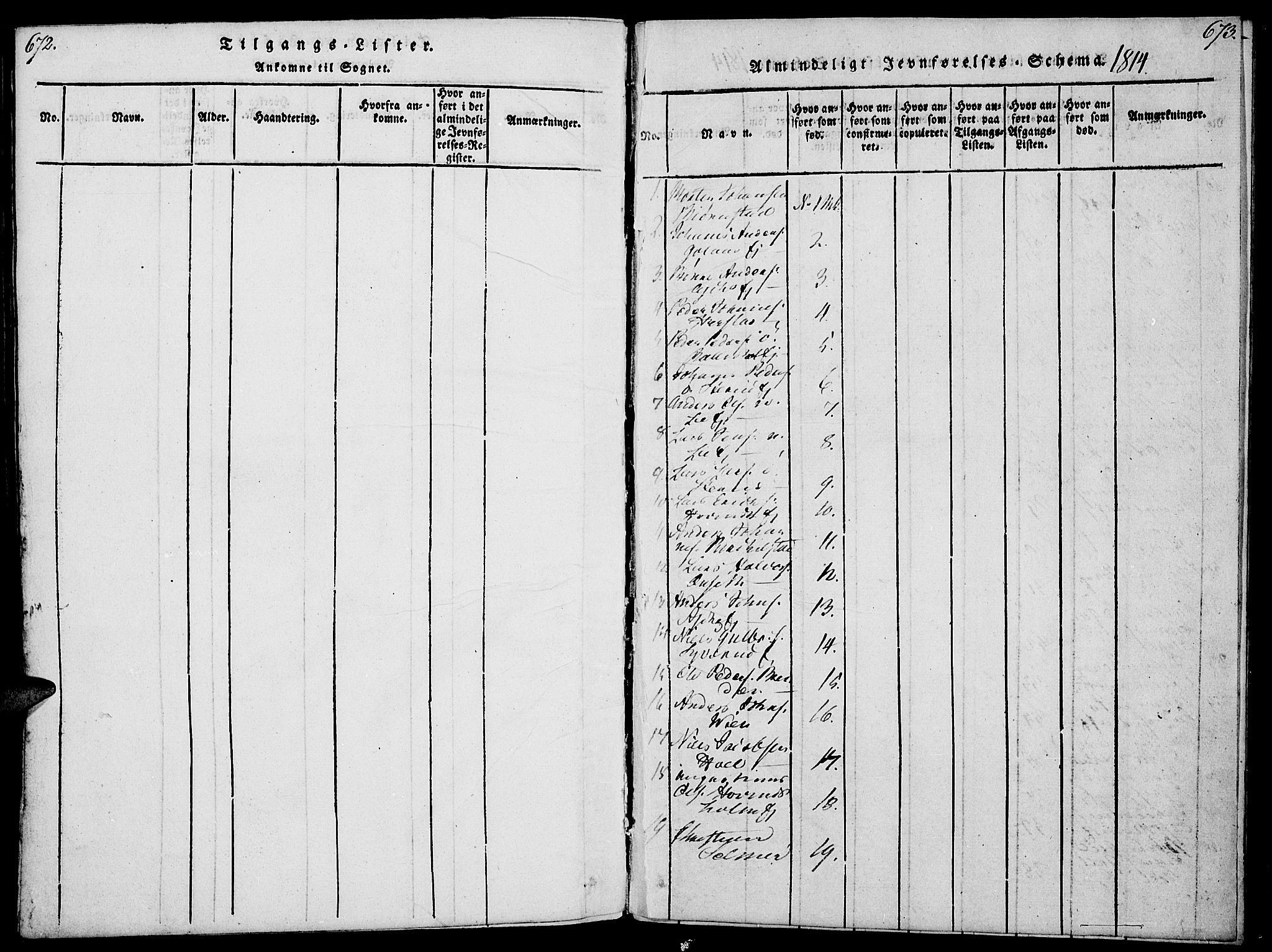 Nes prestekontor, Hedmark, AV/SAH-PREST-020/K/Ka/L0002: Parish register (official) no. 2, 1813-1827, p. 672-673