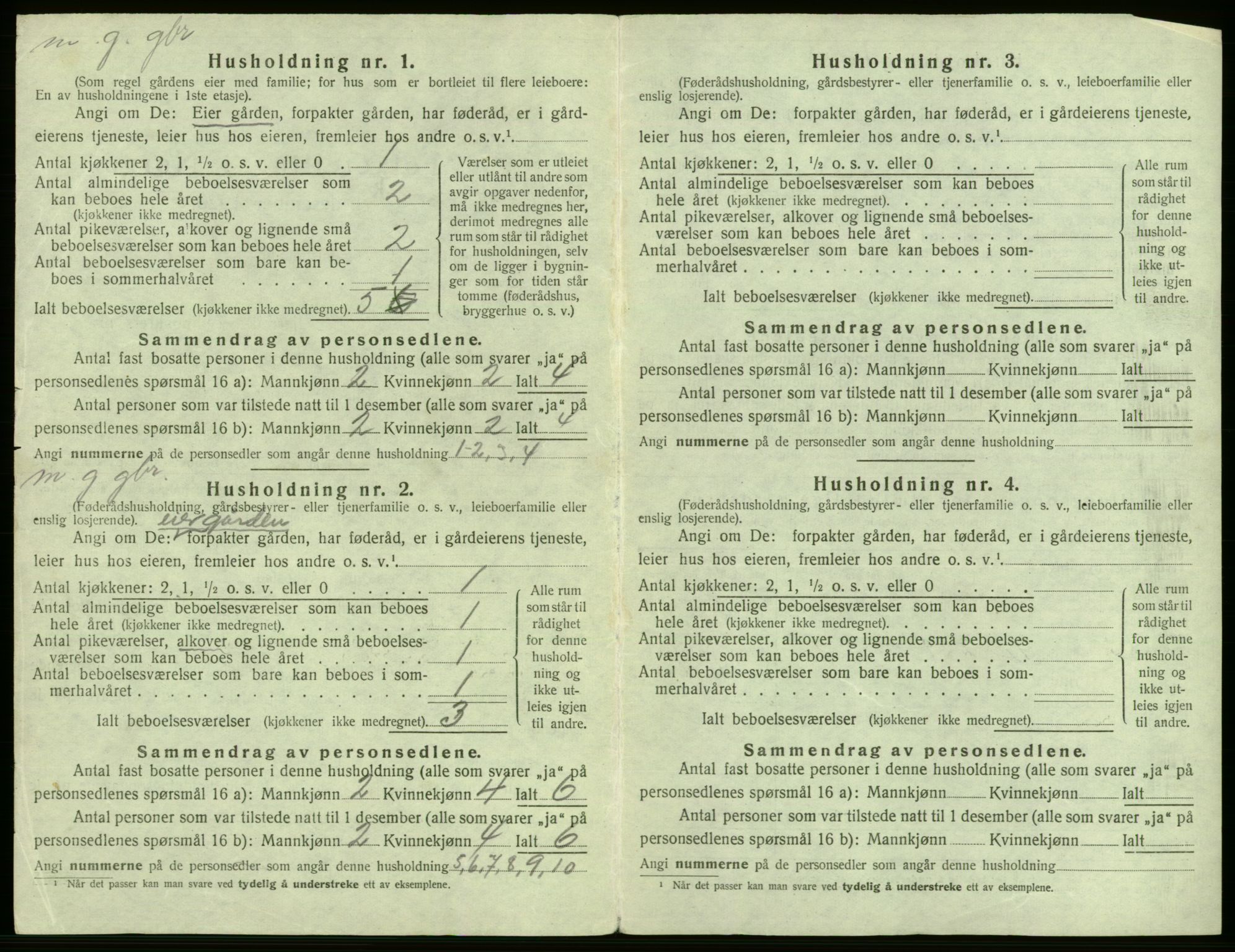 SAB, 1920 census for Fana, 1920, p. 346