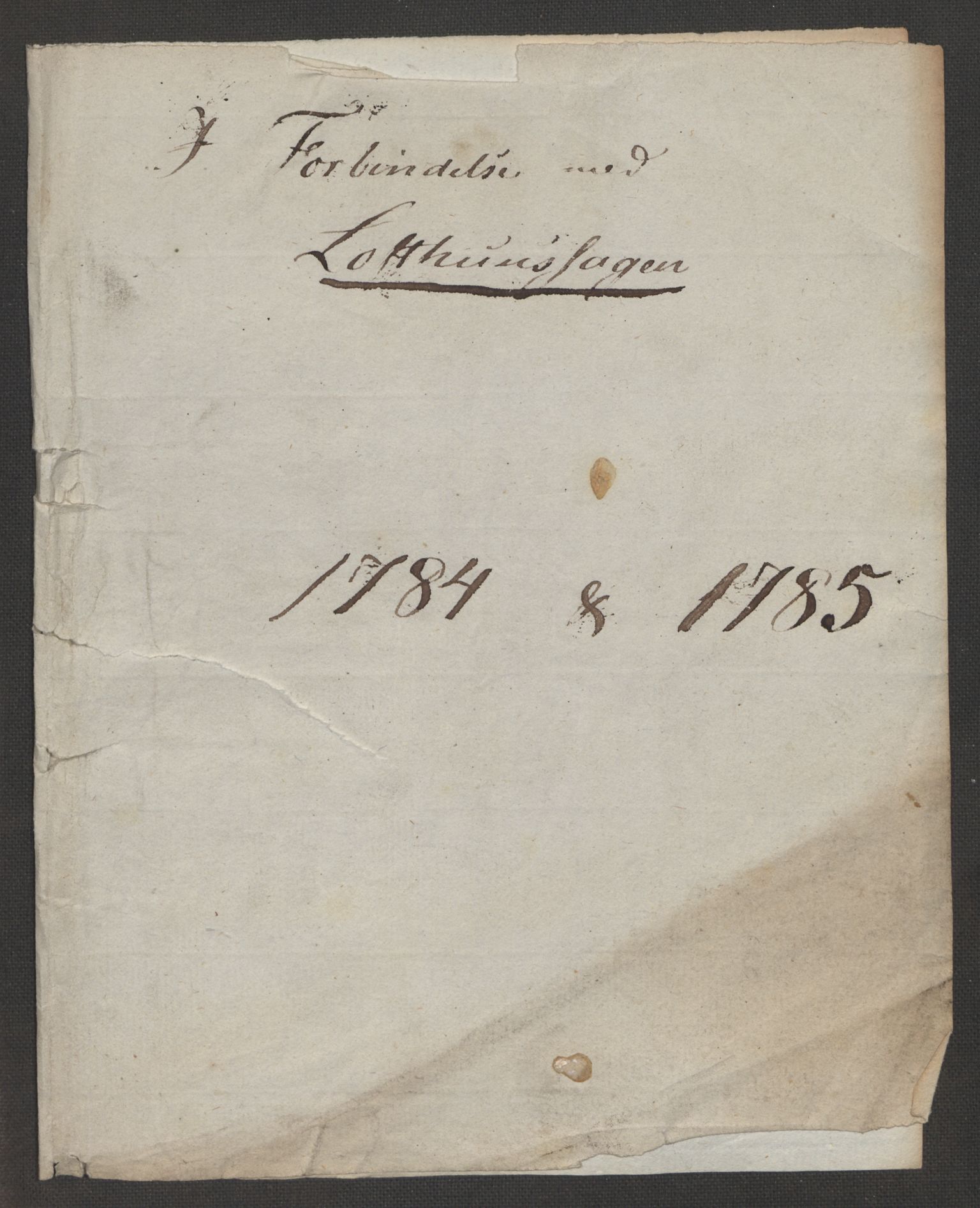 Danske Kanselli, Skapsaker, AV/RA-EA-4061/F/L0095: Skap 16, pakke 7 I, 1785-1786, p. 44