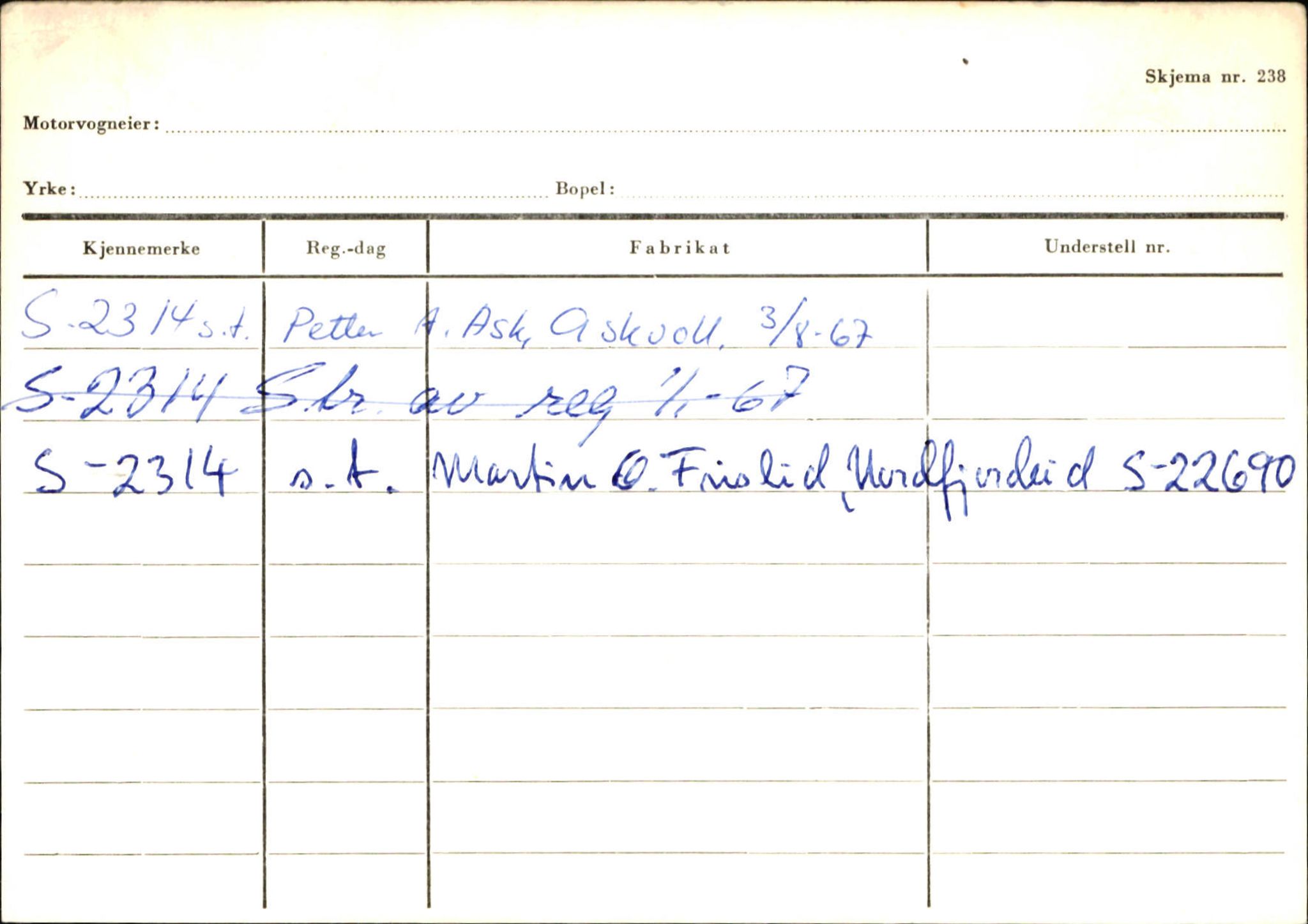 Statens vegvesen, Sogn og Fjordane vegkontor, AV/SAB-A-5301/4/F/L0132: Eigarregister Askvoll A-Å. Balestrand A-Å, 1945-1975, p. 1150