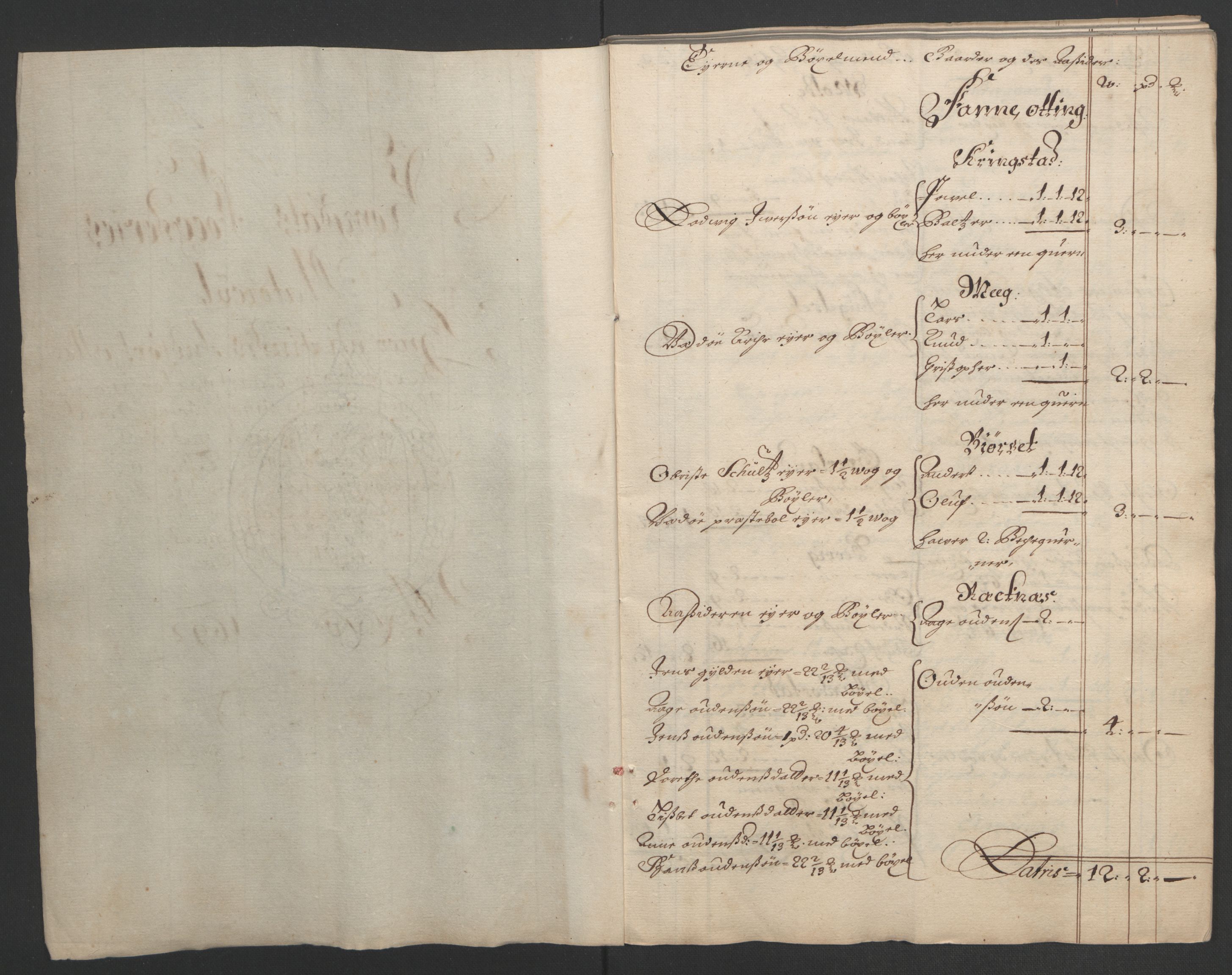 Rentekammeret inntil 1814, Reviderte regnskaper, Fogderegnskap, RA/EA-4092/R55/L3650: Fogderegnskap Romsdal, 1692, p. 13