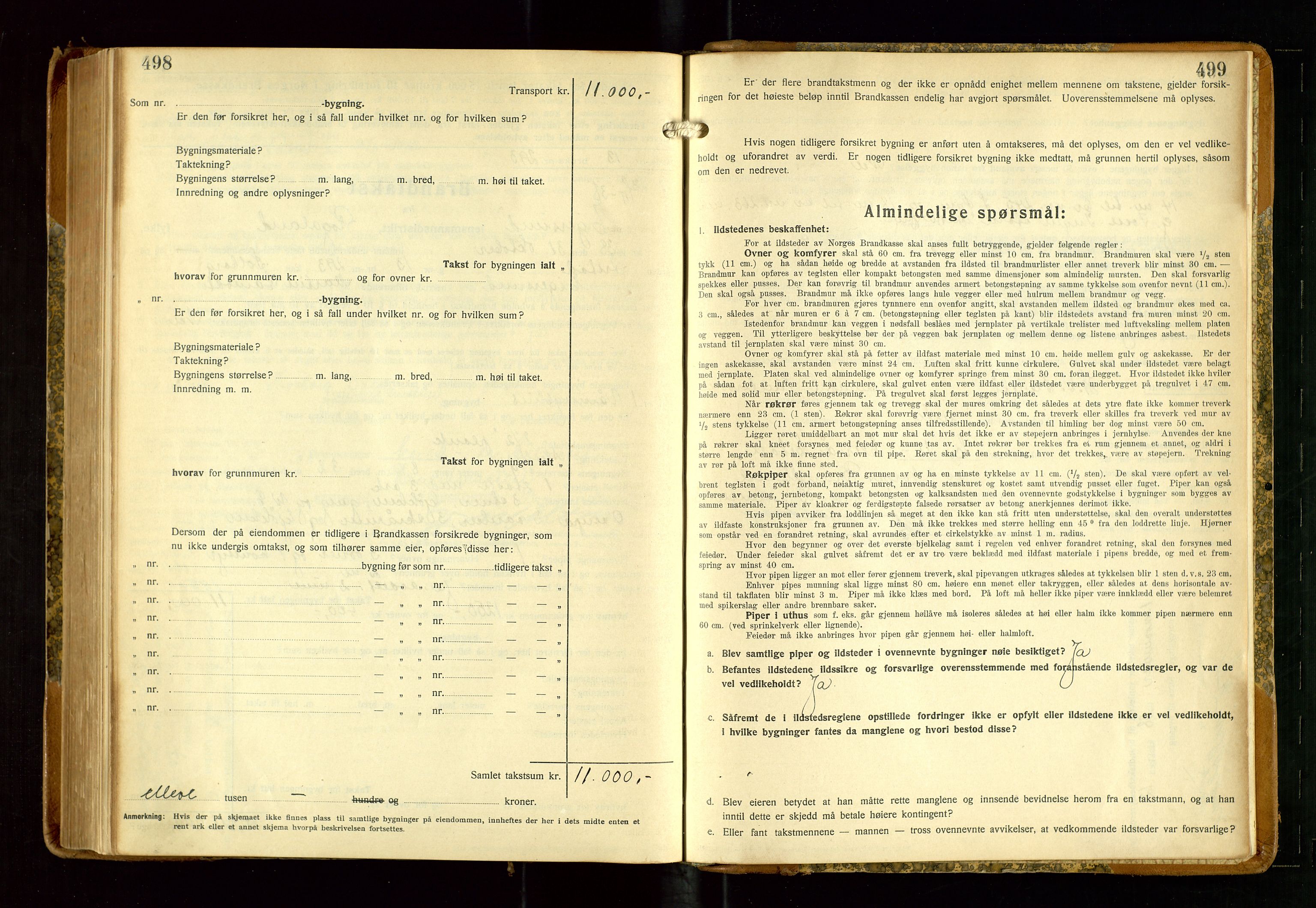 Eigersund lensmannskontor, AV/SAST-A-100171/Gob/L0006: "Brandtakstprotokoll", 1934-1938, p. 498-499