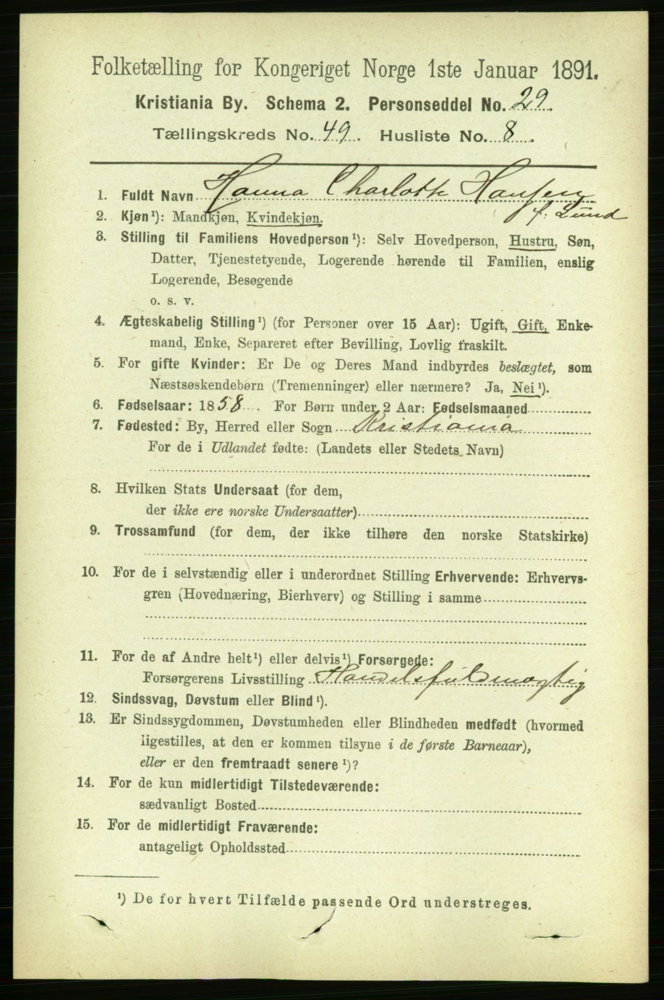 RA, 1891 census for 0301 Kristiania, 1891, p. 28670
