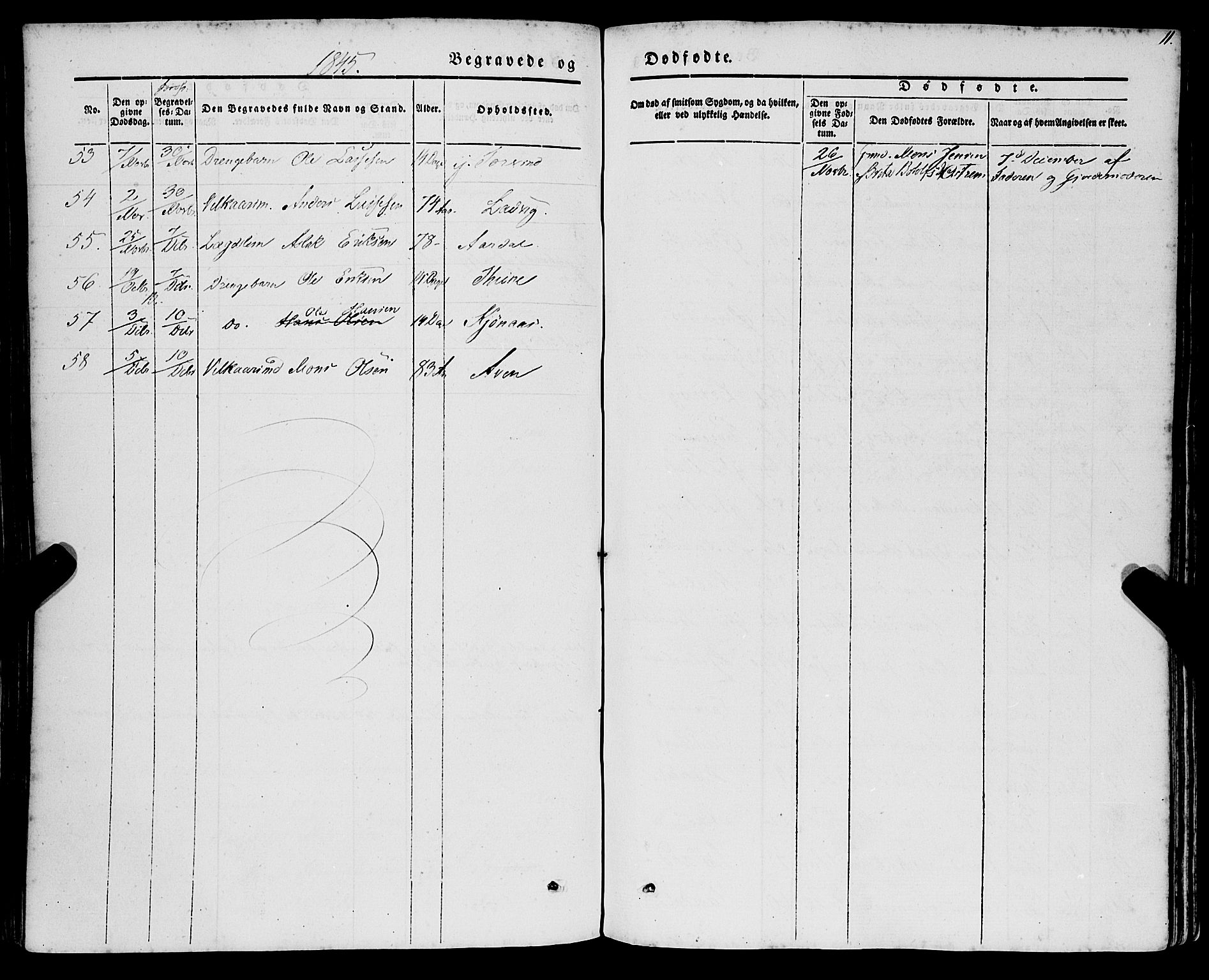 Lavik sokneprestembete, AV/SAB-A-80901: Parish register (official) no. A 3, 1843-1863, p. 11