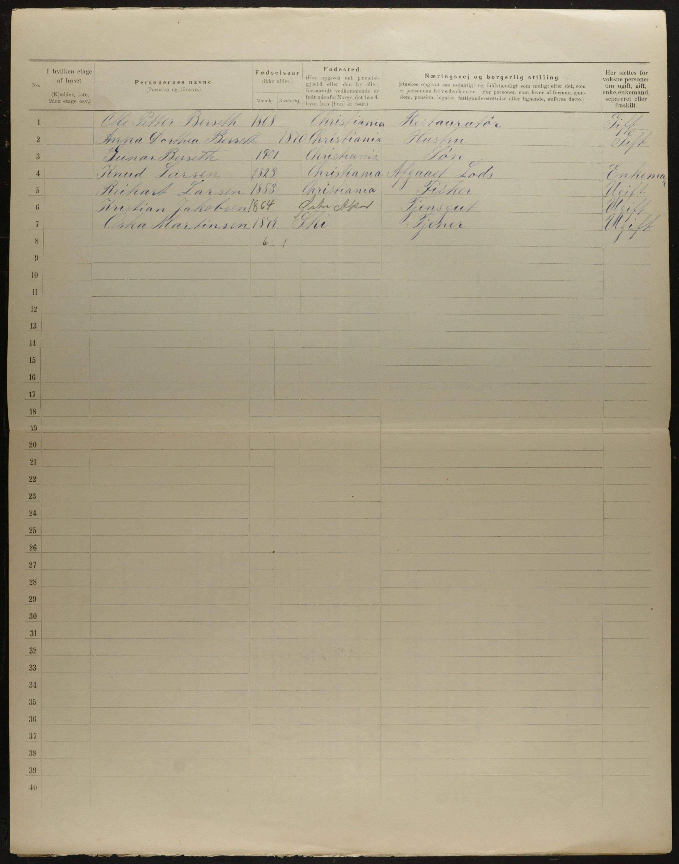 OBA, Municipal Census 1901 for Kristiania, 1901, p. 9027