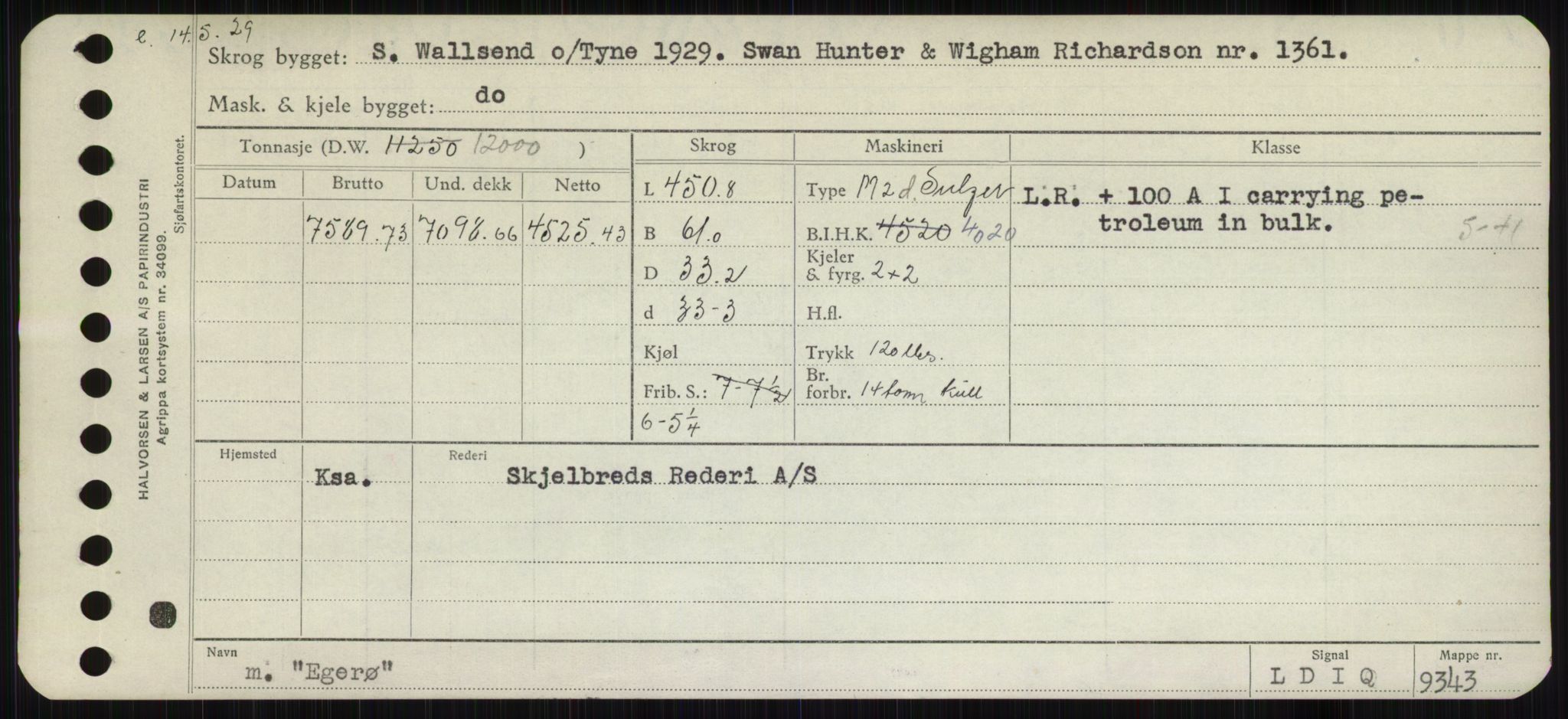 Sjøfartsdirektoratet med forløpere, Skipsmålingen, RA/S-1627/H/Hb/L0002: Fartøy, E-H, p. 3