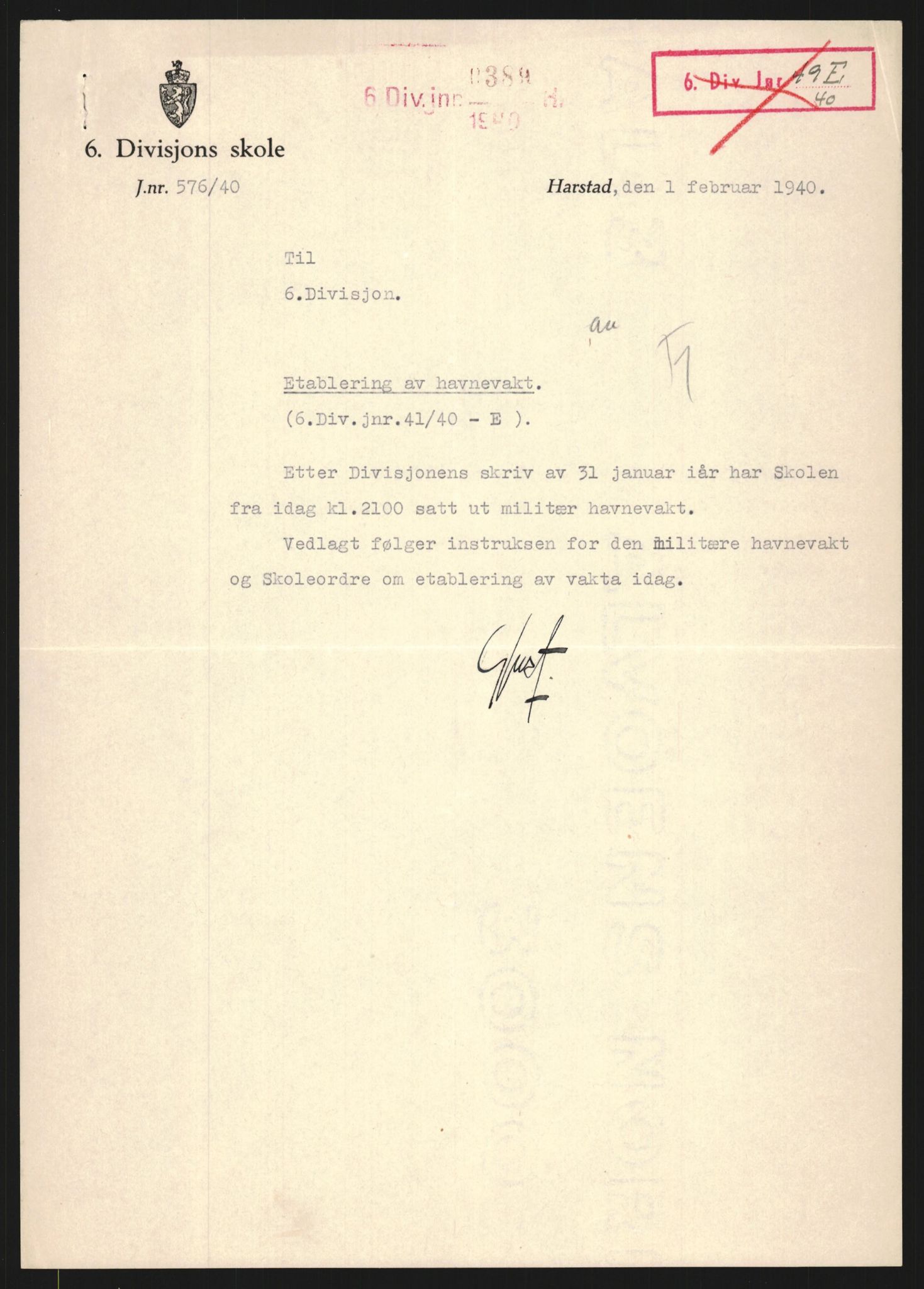 Forsvaret, Forsvarets krigshistoriske avdeling, AV/RA-RAFA-2017/Y/Yb/L0130: II-C-11-600  -  6. Divisjon / 6. Distriktskommando, 1940, p. 650