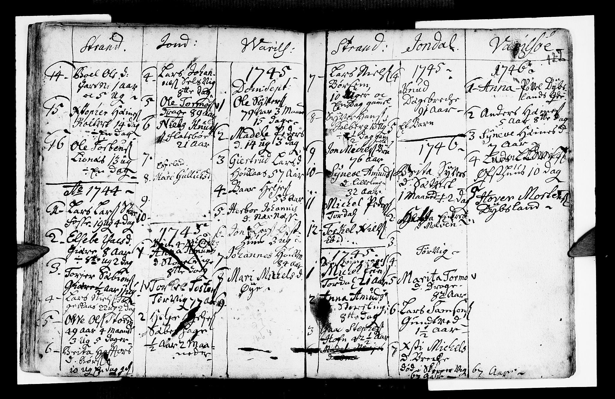 Strandebarm sokneprestembete, SAB/A-78401/H/Haa: Parish register (official) no. A 2 /1, 1727-1750, p. 122