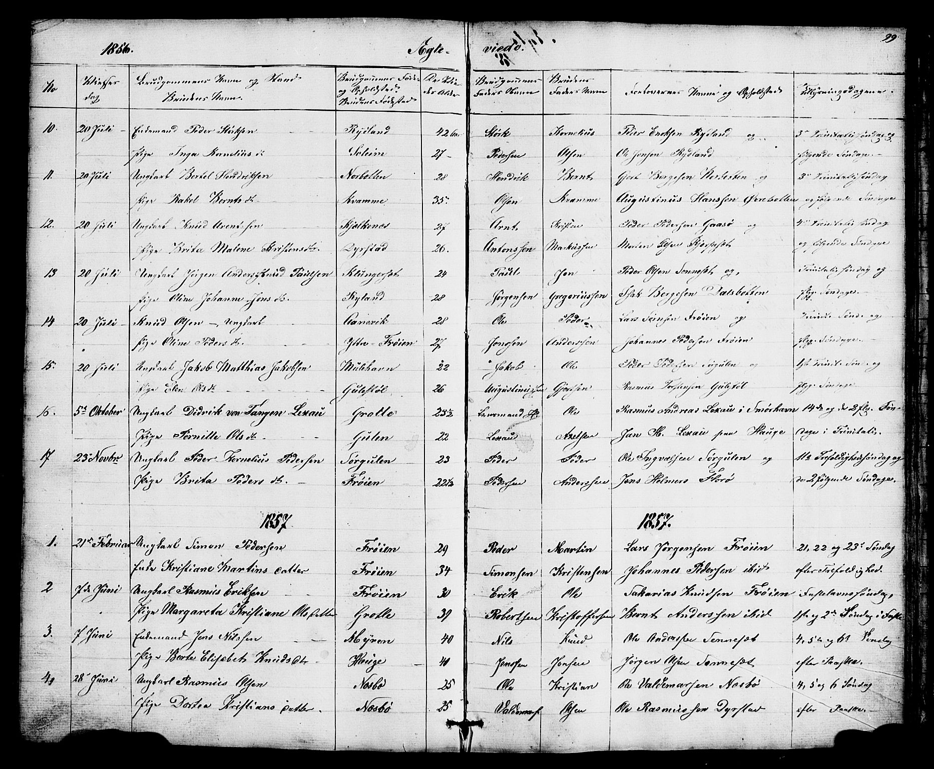 Bremanger sokneprestembete, AV/SAB-A-82201/H/Hab/Haba/L0001: Parish register (copy) no. A 1, 1853-1865, p. 99