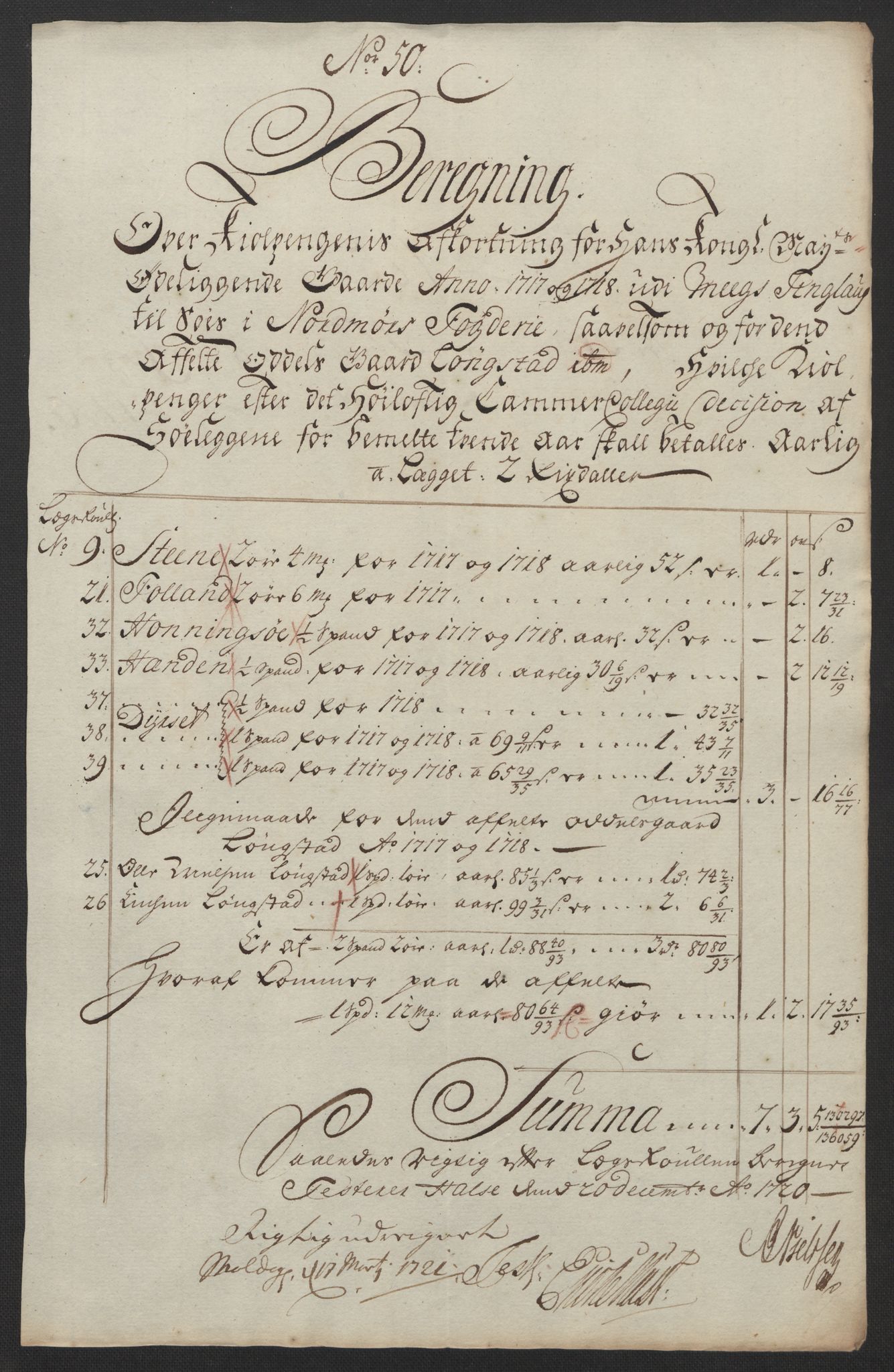 Rentekammeret inntil 1814, Reviderte regnskaper, Fogderegnskap, RA/EA-4092/R56/L3753: Fogderegnskap Nordmøre, 1720, p. 503