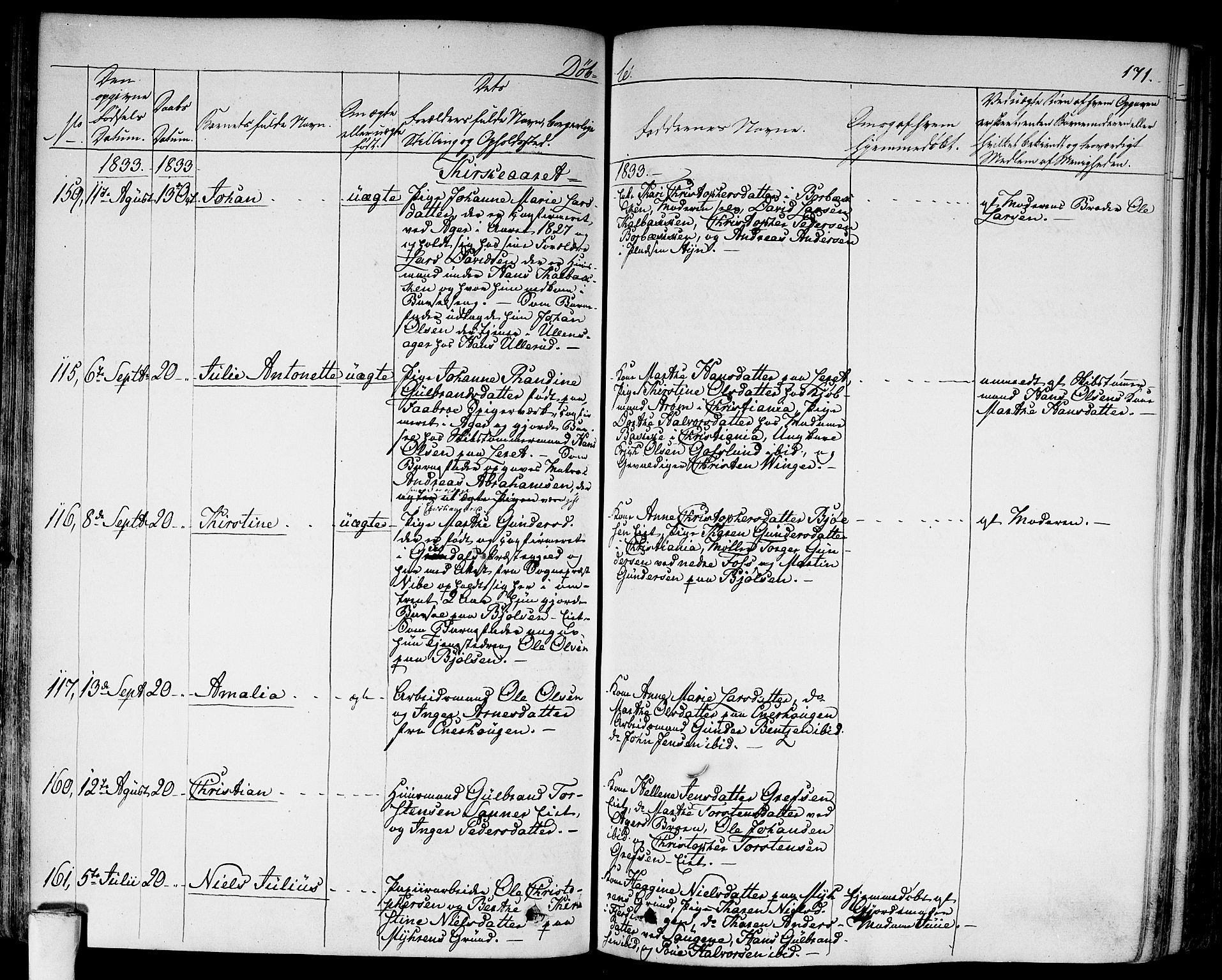 Aker prestekontor kirkebøker, AV/SAO-A-10861/F/L0013: Parish register (official) no. 13, 1828-1837, p. 171