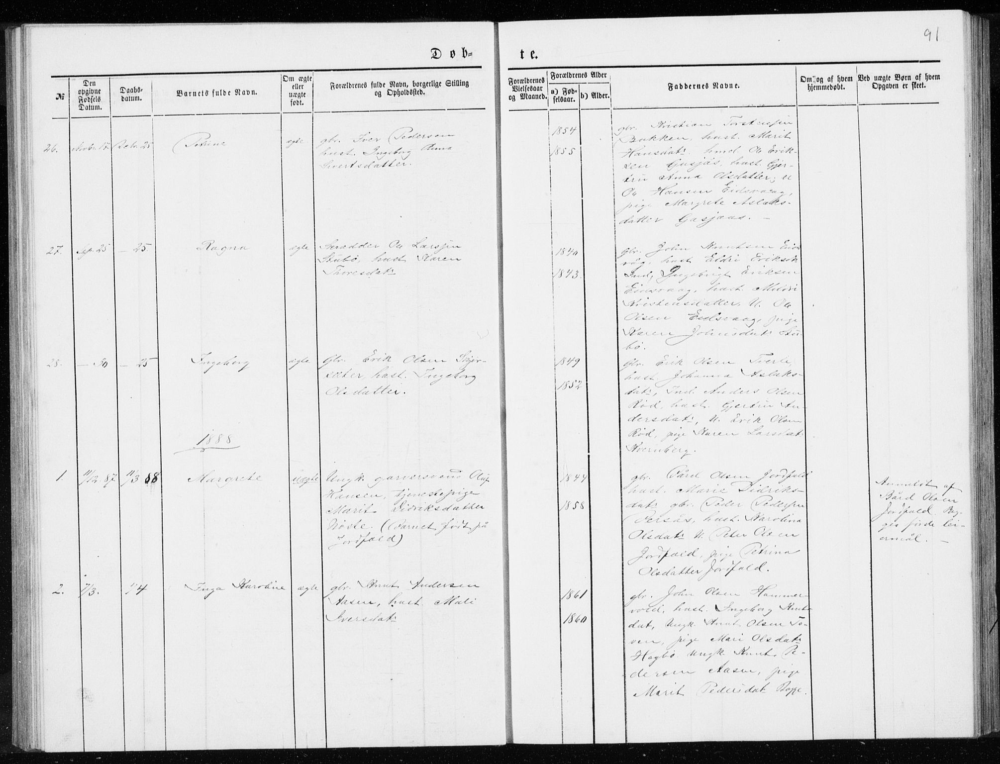 Ministerialprotokoller, klokkerbøker og fødselsregistre - Møre og Romsdal, AV/SAT-A-1454/551/L0631: Parish register (copy) no. 551C03, 1886-1894, p. 91