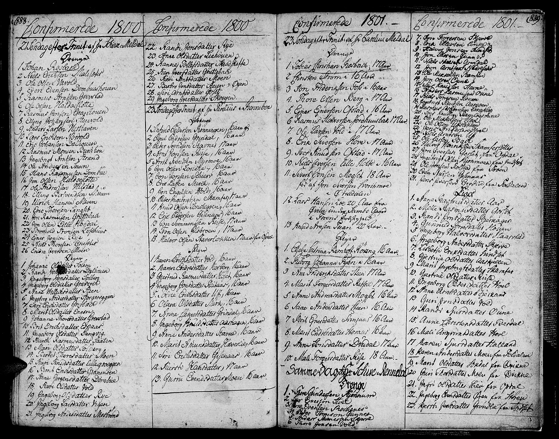 Ministerialprotokoller, klokkerbøker og fødselsregistre - Sør-Trøndelag, SAT/A-1456/672/L0852: Parish register (official) no. 672A05, 1776-1815, p. 888-889