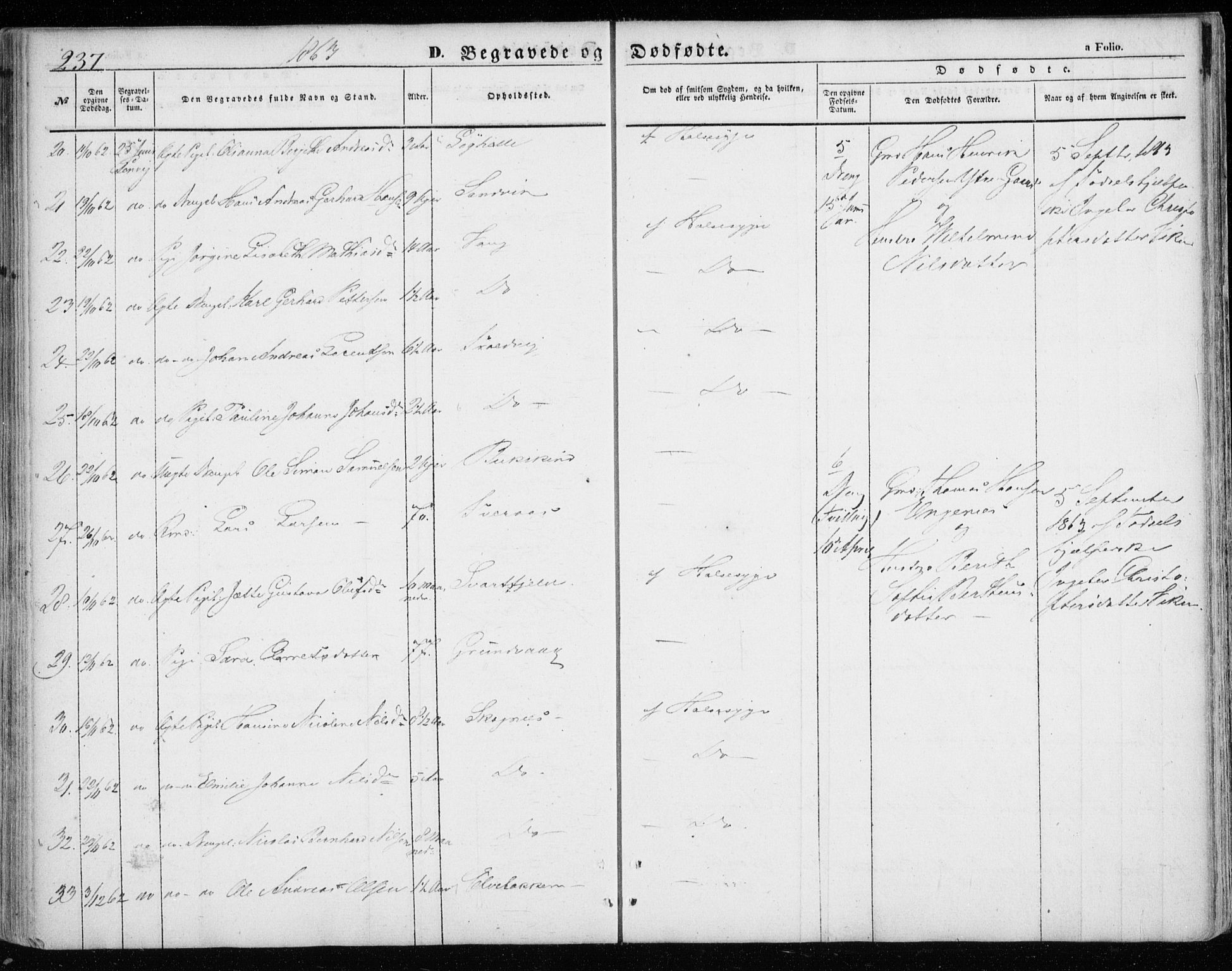 Lenvik sokneprestembete, SATØ/S-1310/H/Ha/Haa/L0007kirke: Parish register (official) no. 7, 1855-1865, p. 237