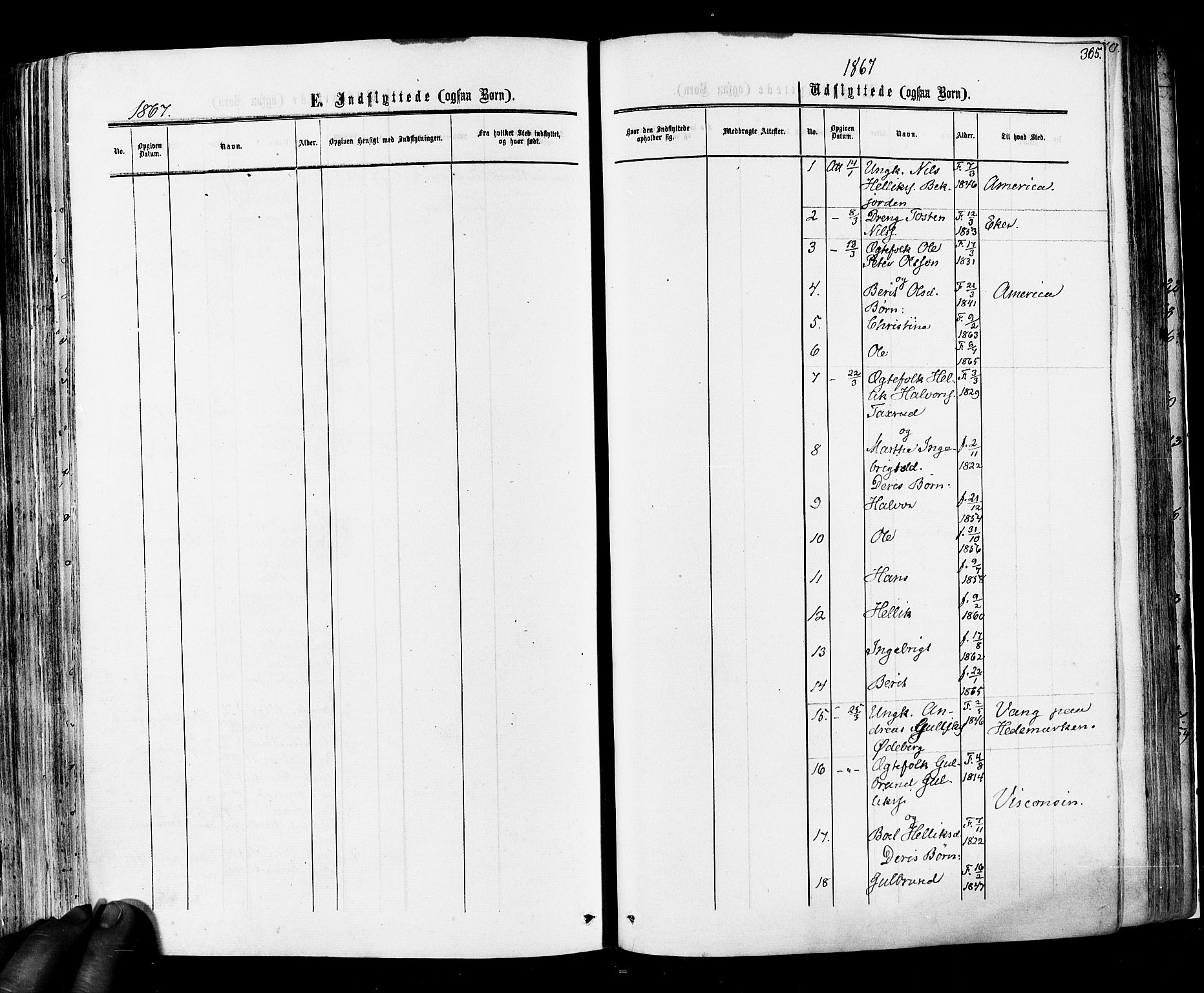 Flesberg kirkebøker, AV/SAKO-A-18/F/Fa/L0007: Parish register (official) no. I 7, 1861-1878, p. 365