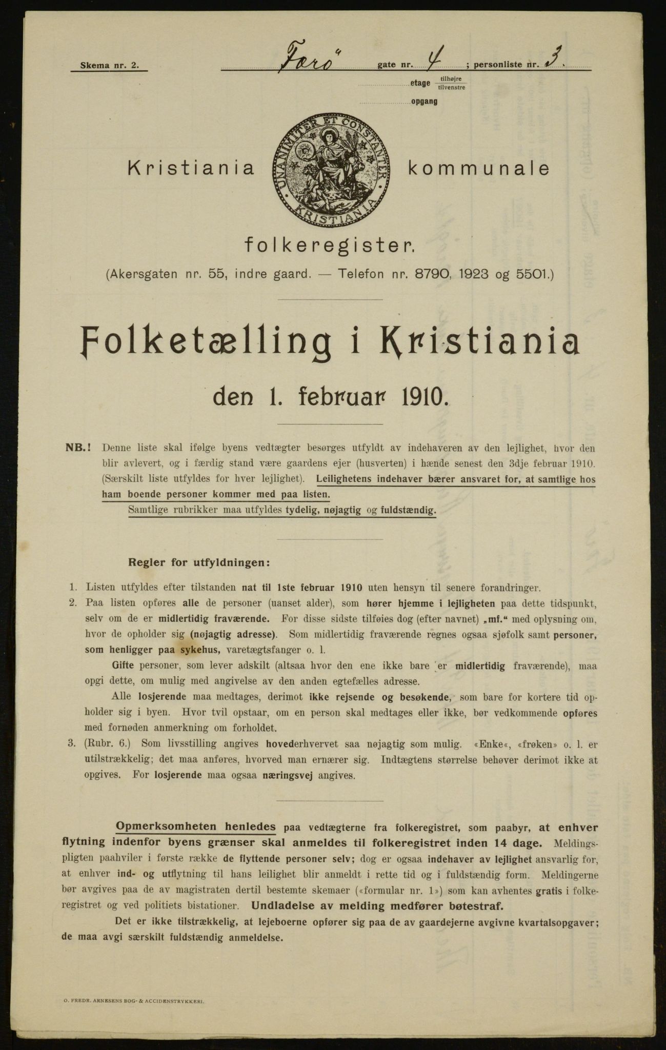 OBA, Municipal Census 1910 for Kristiania, 1910, p. 27099