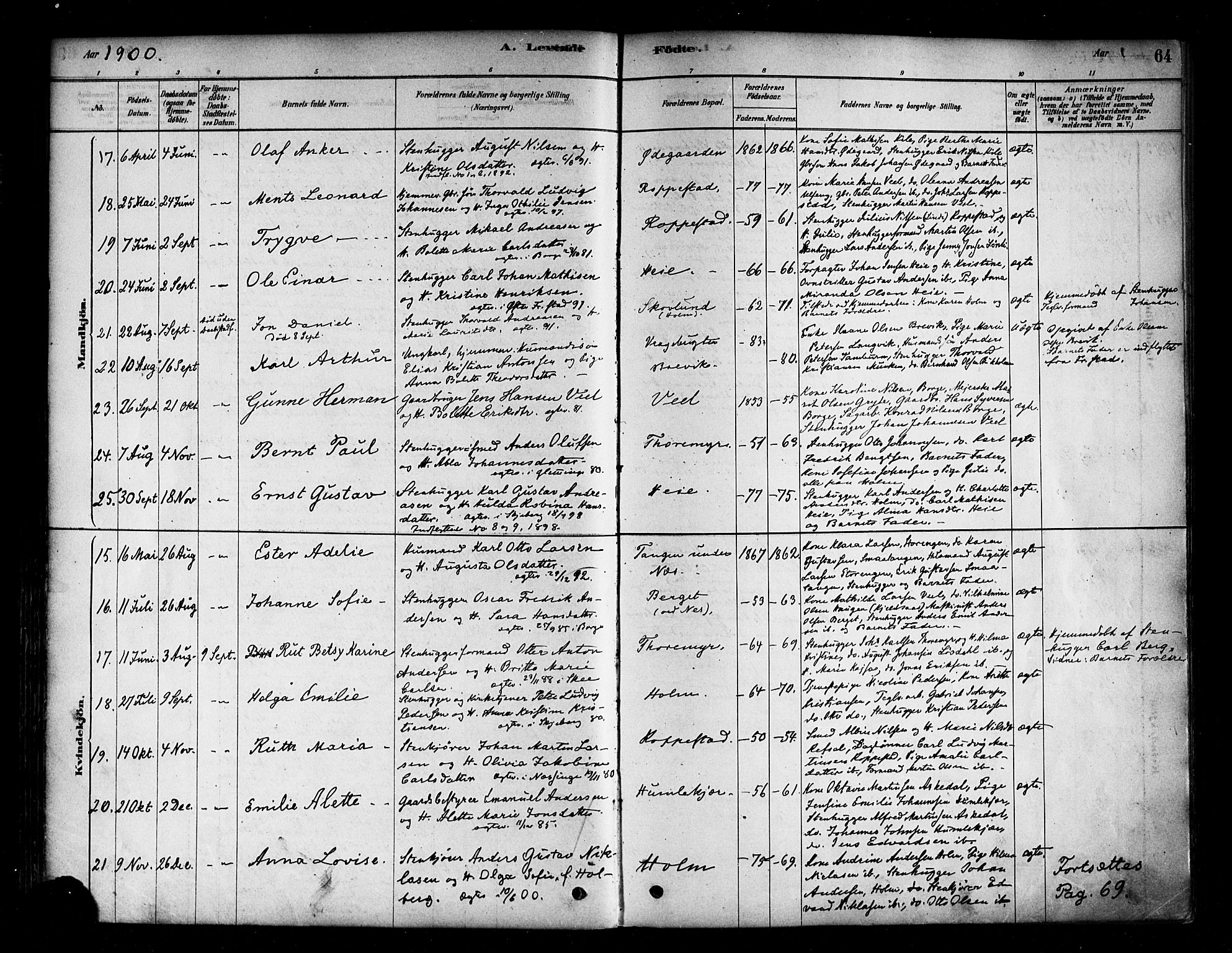 Borge prestekontor Kirkebøker, SAO/A-10903/F/Fb/L0003: Parish register (official) no. II 3, 1878-1902, p. 64