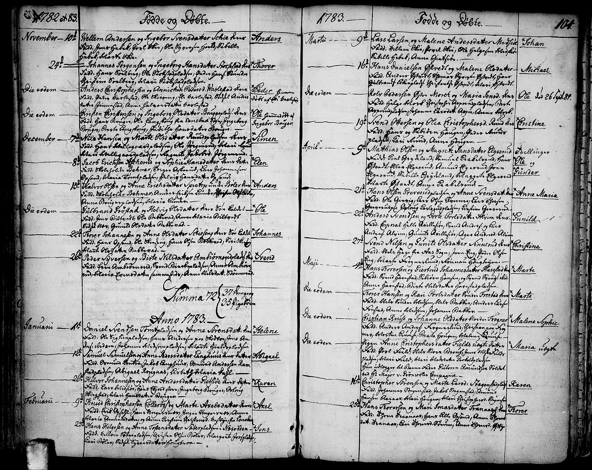 Kråkstad prestekontor Kirkebøker, SAO/A-10125a/F/Fa/L0001: Parish register (official) no. I 1, 1736-1785, p. 104