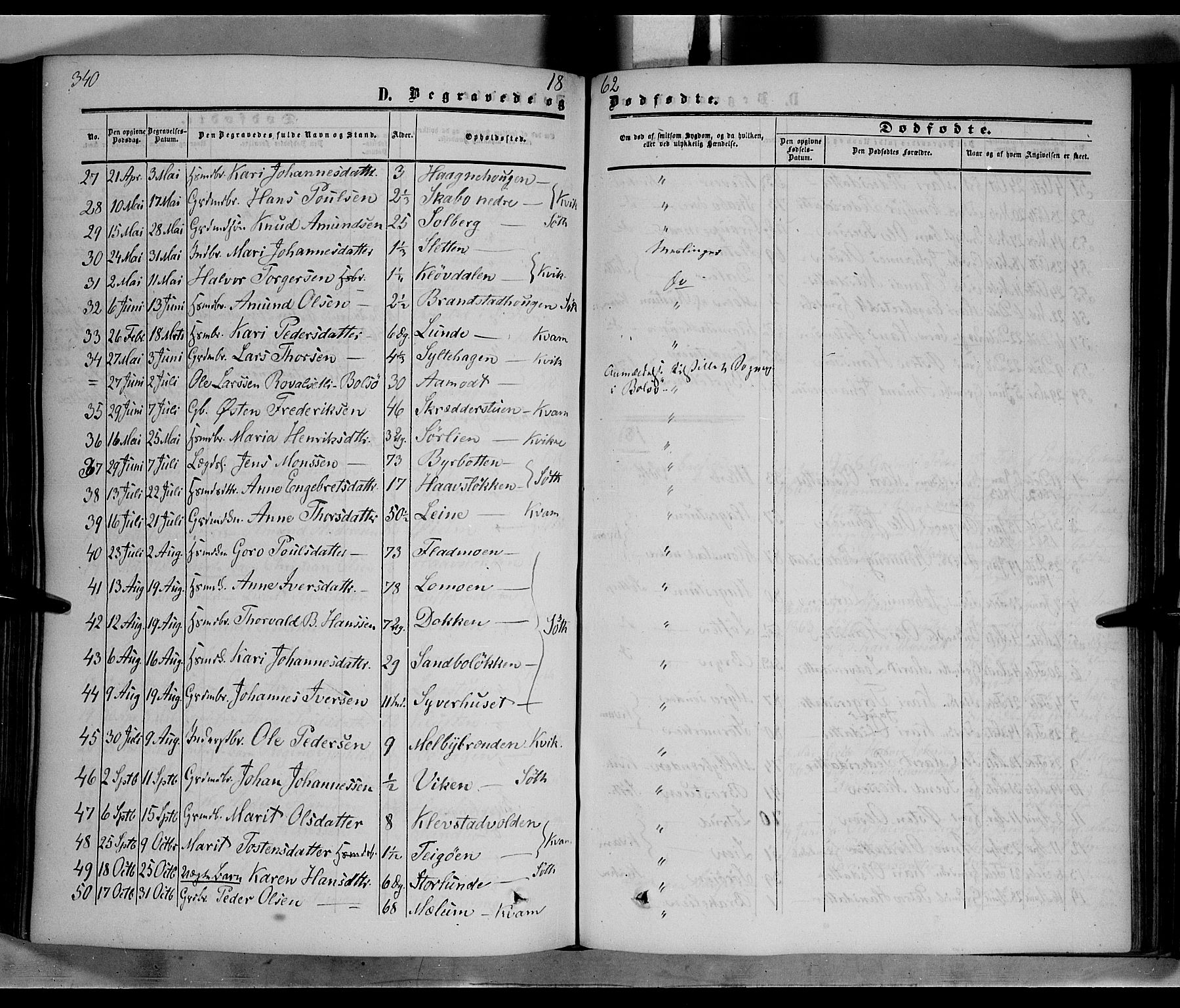 Nord-Fron prestekontor, SAH/PREST-080/H/Ha/Haa/L0001: Parish register (official) no. 1, 1851-1864, p. 340
