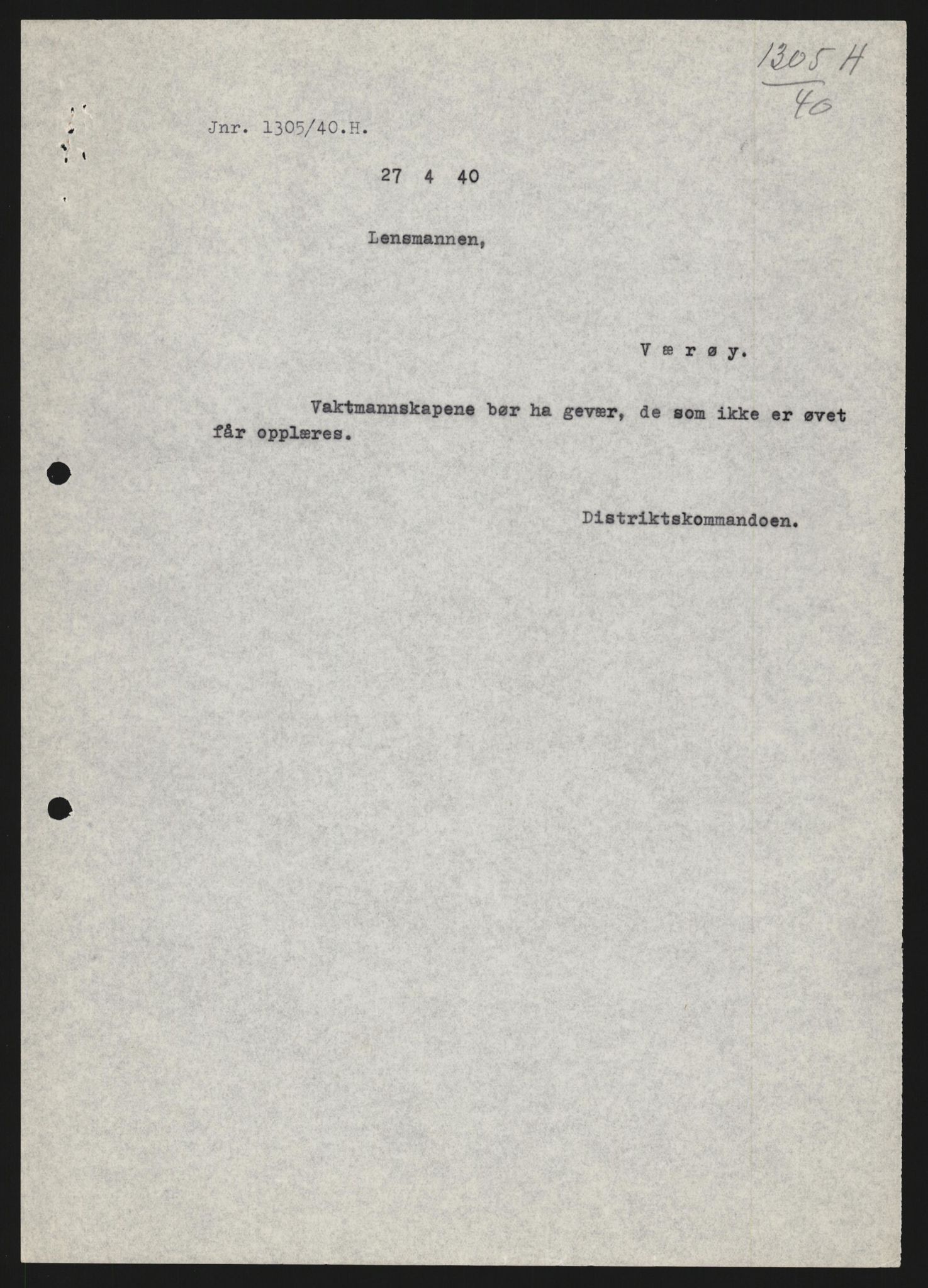 Forsvaret, Forsvarets krigshistoriske avdeling, AV/RA-RAFA-2017/Y/Yb/L0123: II-C-11-600  -  6. Divisjon med avdelinger, 1940, p. 286