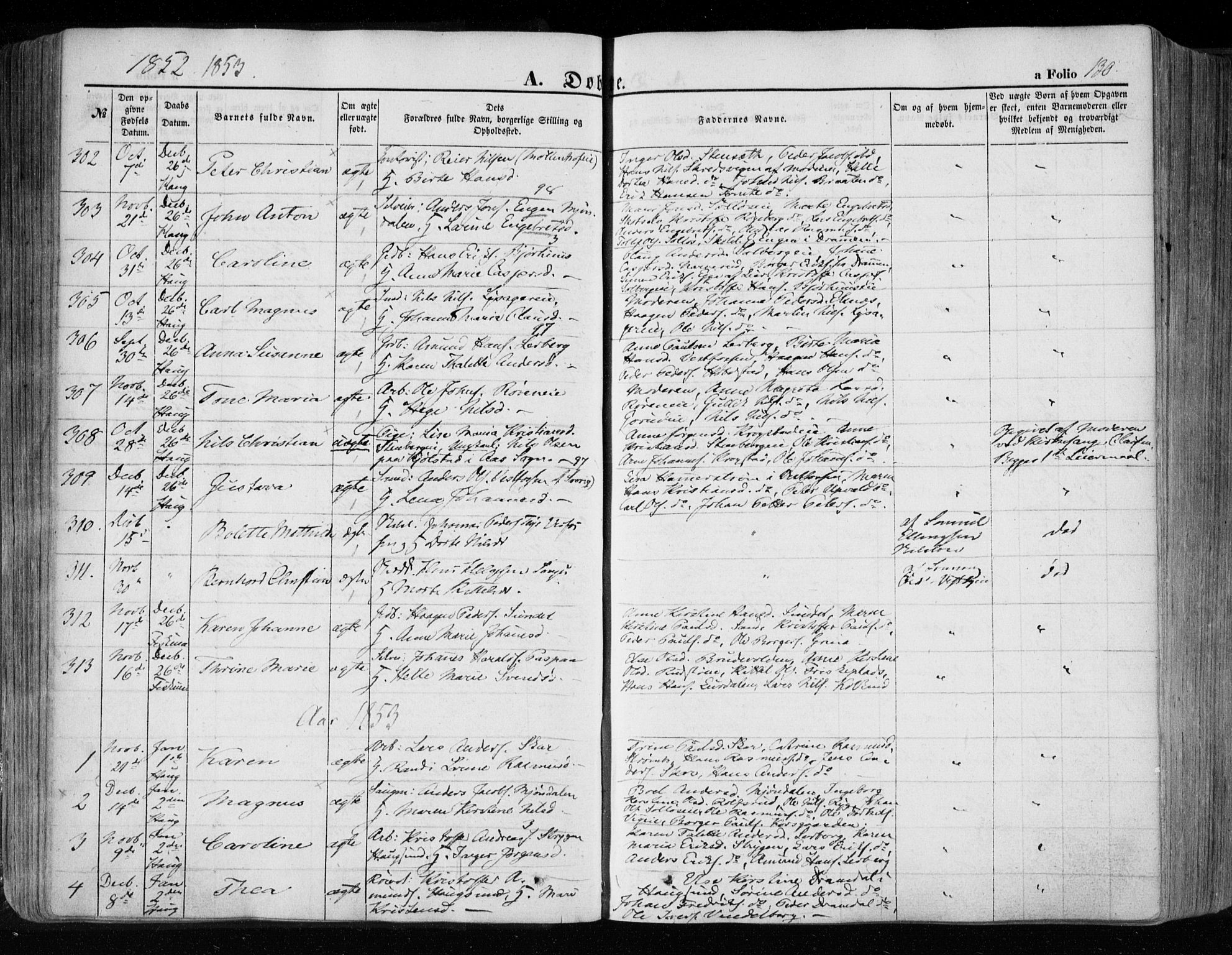 Eiker kirkebøker, SAKO/A-4/F/Fa/L0014: Parish register (official) no. I 14, 1846-1854, p. 130