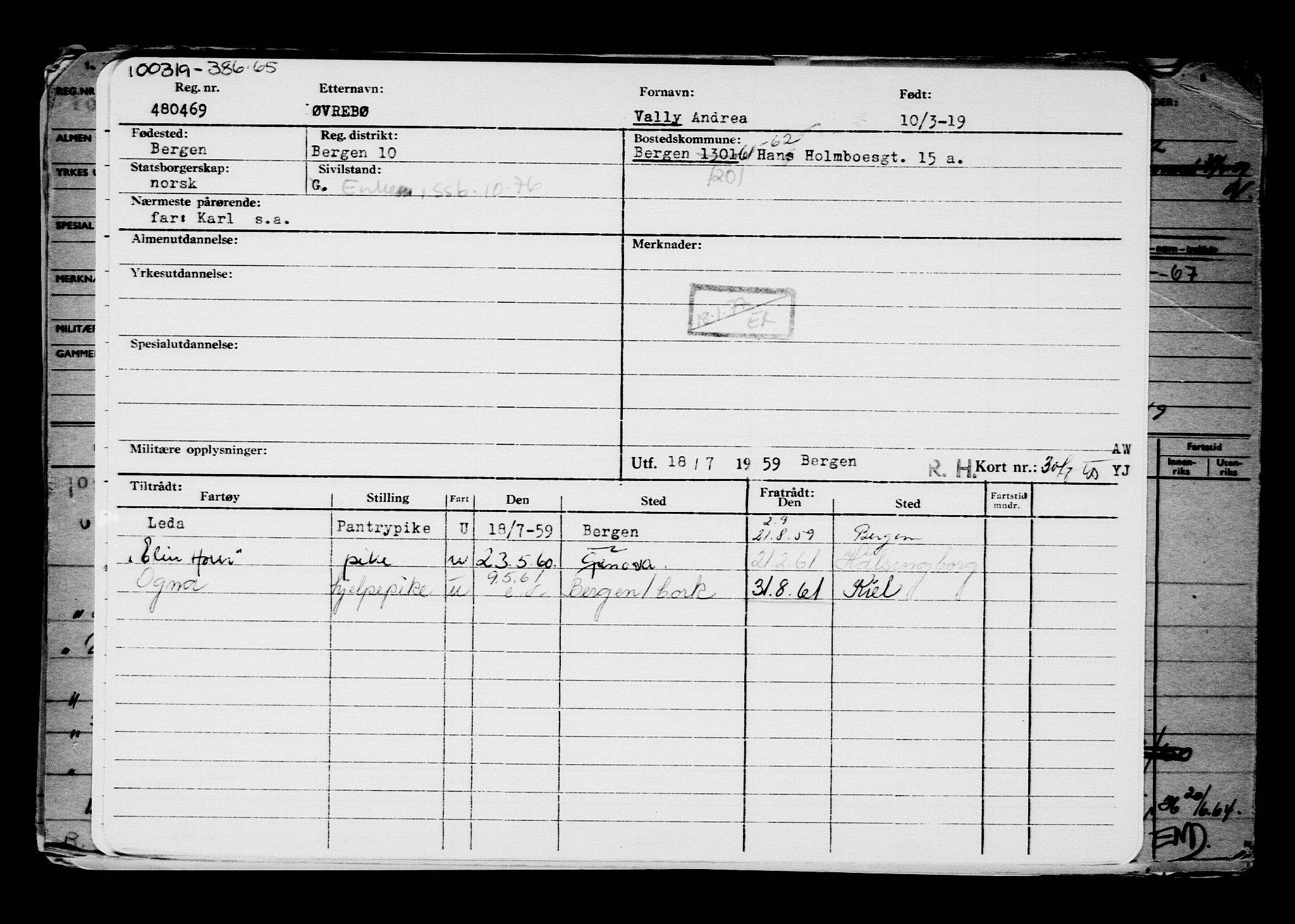 Direktoratet for sjømenn, AV/RA-S-3545/G/Gb/L0167: Hovedkort, 1919, p. 33