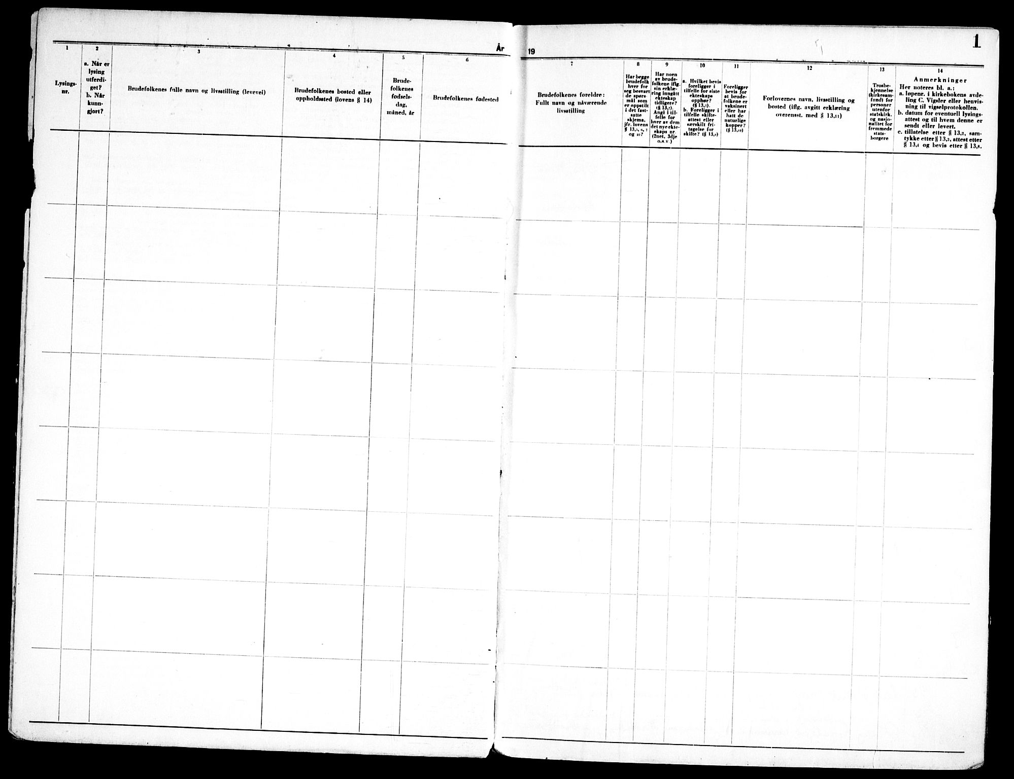 Nesodden prestekontor Kirkebøker, SAO/A-10013/H/Ha/L0002: Banns register no. 2, 1948-1973, p. 1