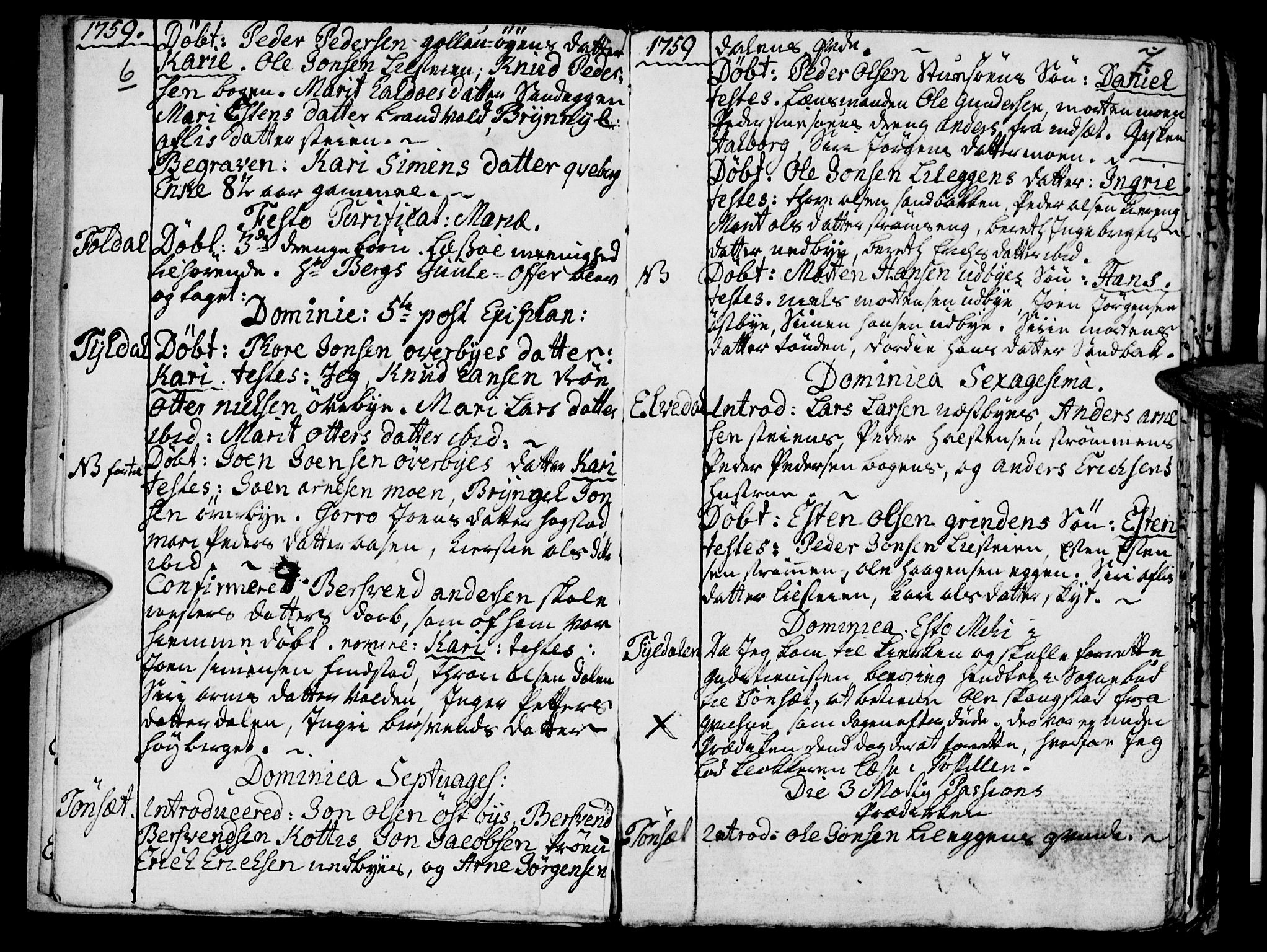 Tynset prestekontor, AV/SAH-PREST-058/H/Ha/Haa/L0003: Parish register (official) no. 3, 1758-1762, p. 6-7