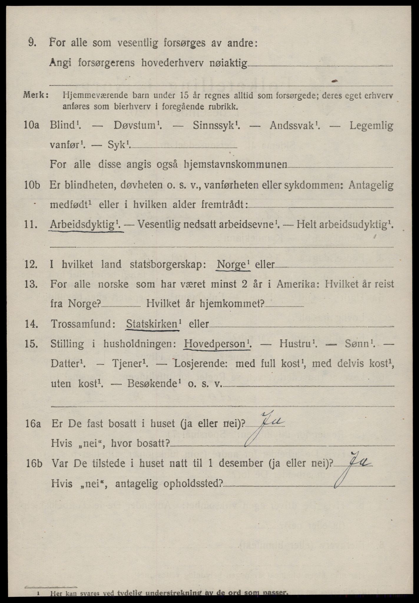 SAT, 1920 census for Øksendal, 1920, p. 698