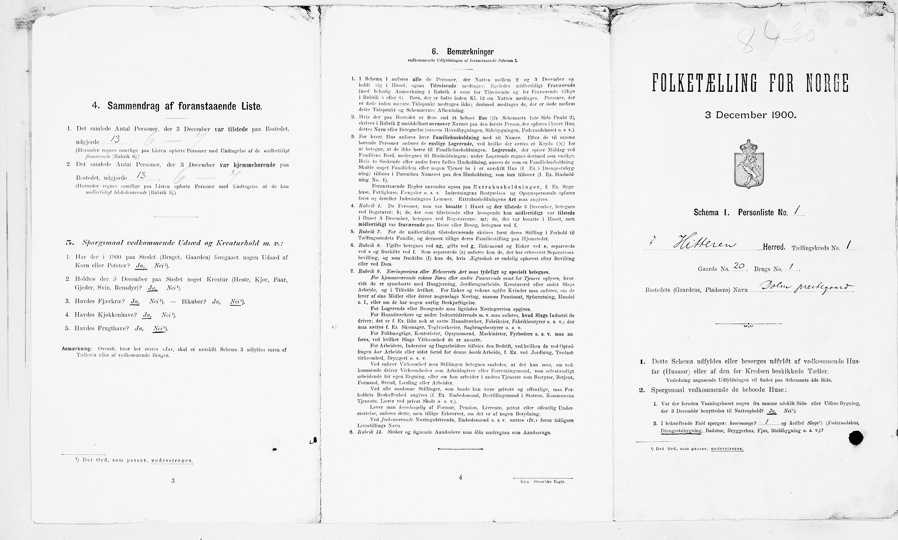 SAT, 1900 census for Hitra, 1900, p. 26