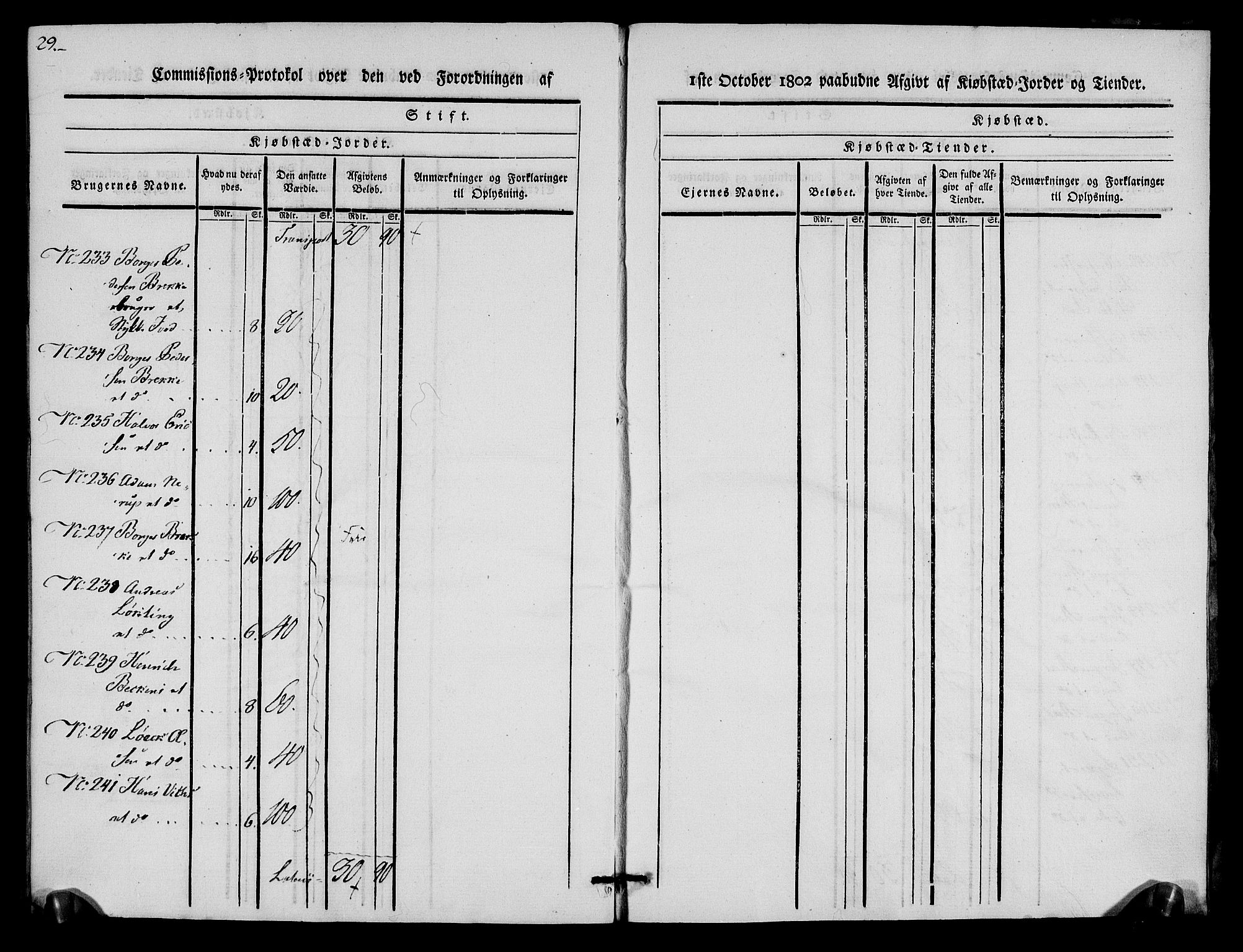 Rentekammeret inntil 1814, Realistisk ordnet avdeling, RA/EA-4070/N/Ne/Nea/L0056c: Numedal og Sandsvær fogderi. Kommisjonsprotokoll for Kongsberg bergstad, 1803, p. 32