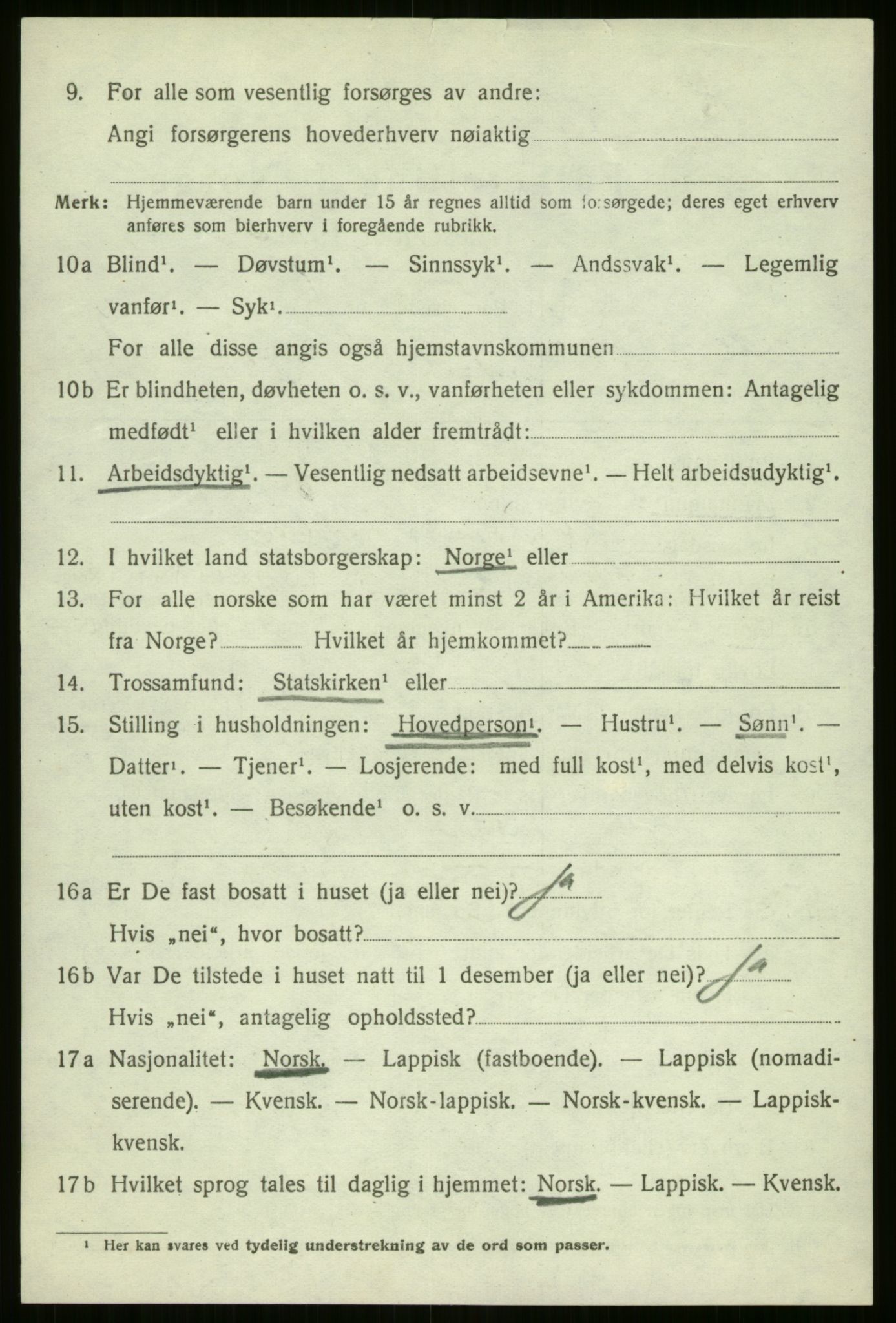 SATØ, 1920 census for Nordreisa, 1920, p. 998