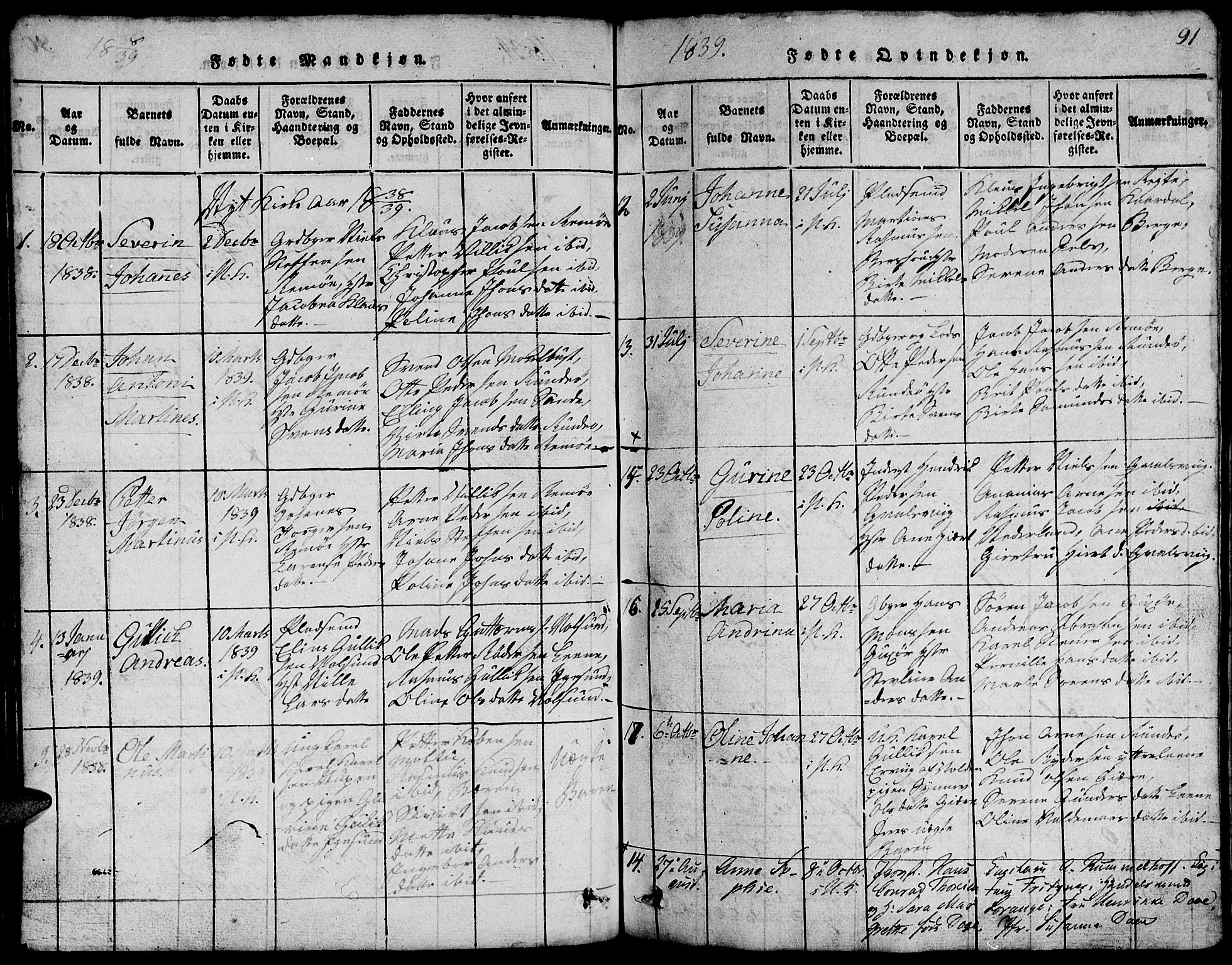 Ministerialprotokoller, klokkerbøker og fødselsregistre - Møre og Romsdal, AV/SAT-A-1454/507/L0078: Parish register (copy) no. 507C01, 1816-1840, p. 91