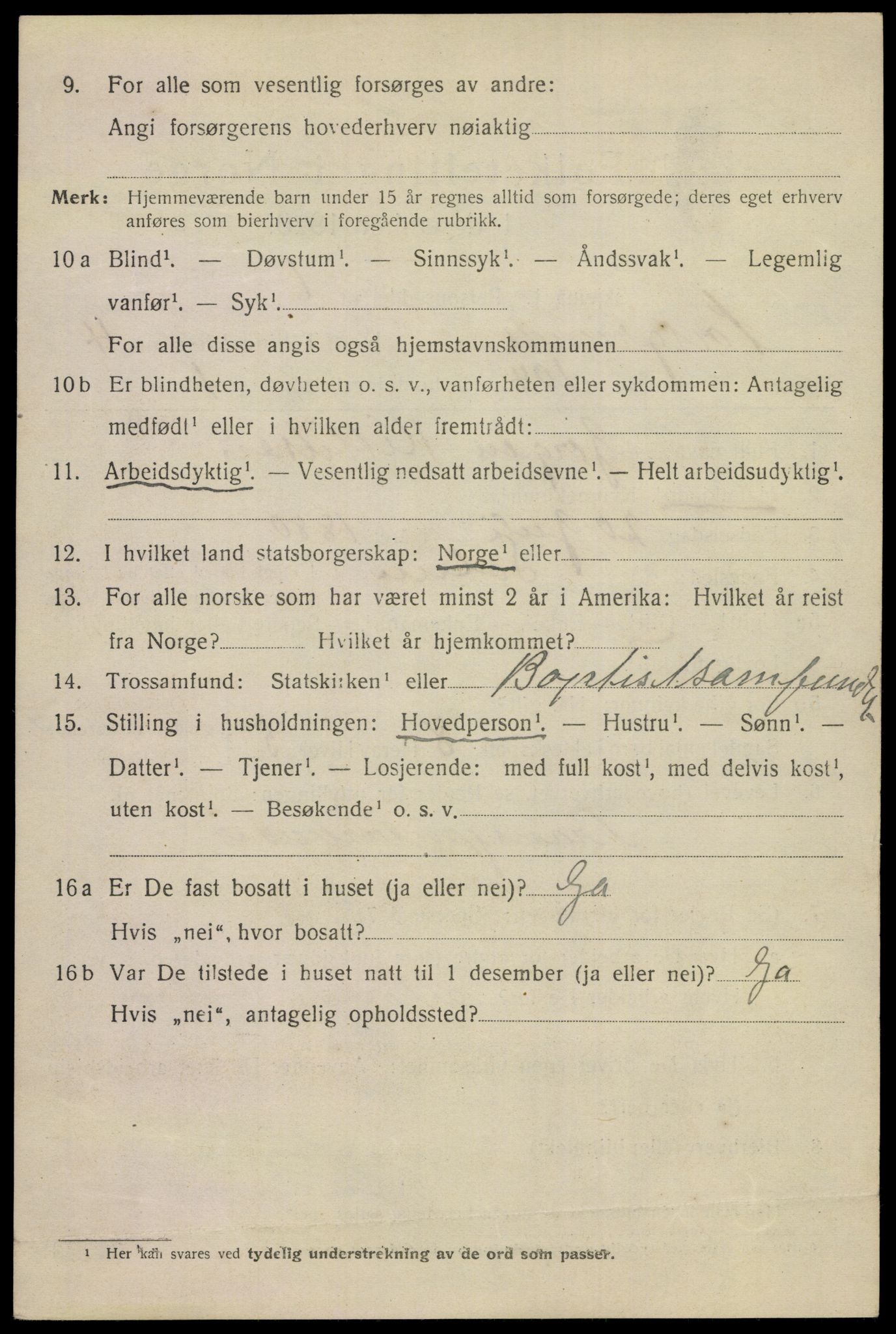 SAKO, 1920 census for Porsgrunn, 1920, p. 19912