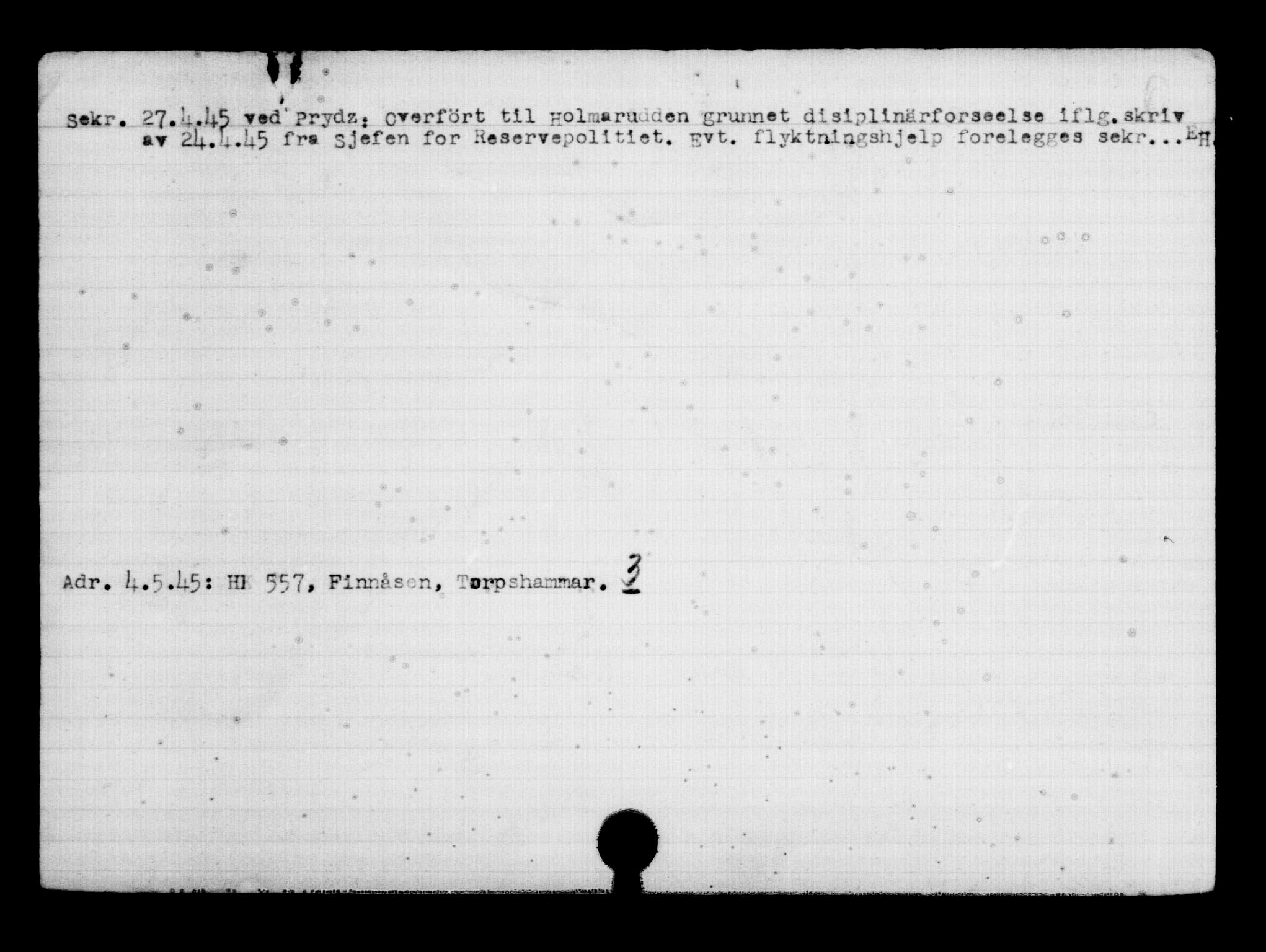 Den Kgl. Norske Legasjons Flyktningskontor, AV/RA-S-6753/V/Va/L0006: Kjesäterkartoteket.  Flyktningenr. 9400-12711, 1940-1945, p. 293