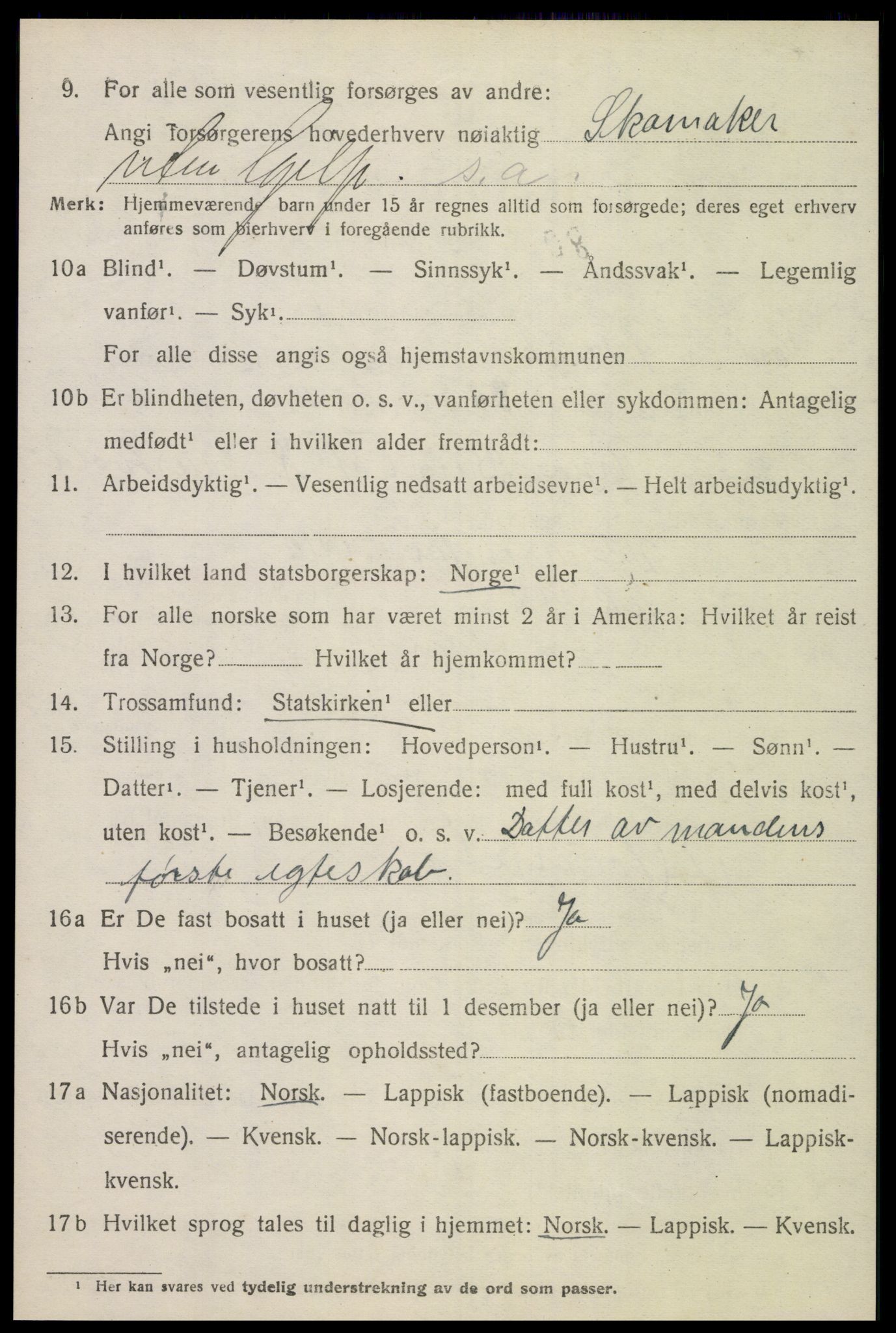 SAT, 1920 census for Leksvik, 1920, p. 4535