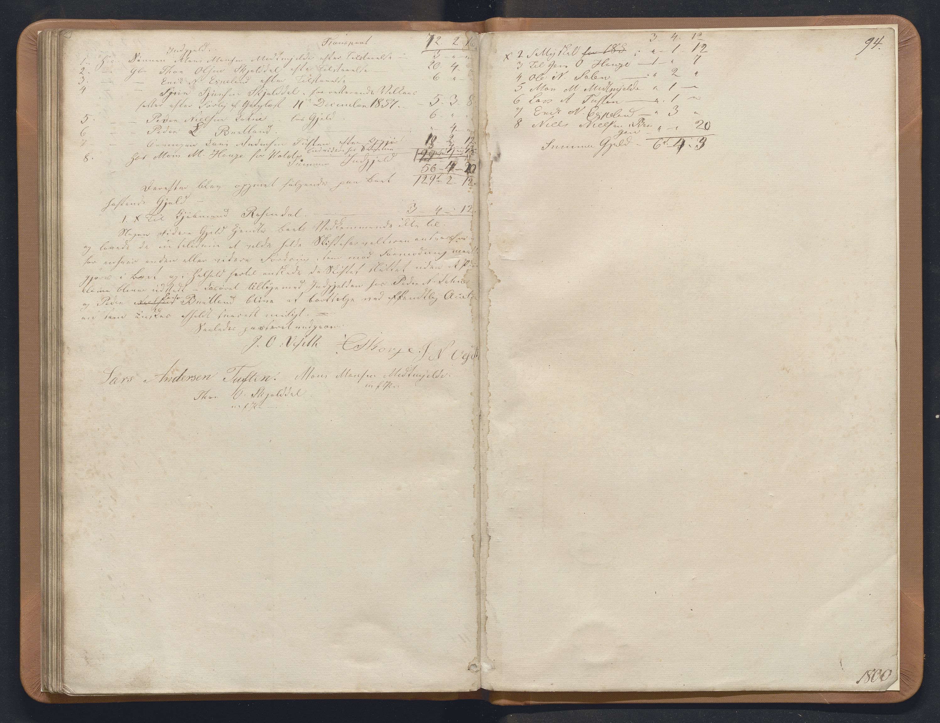 Nordhordland sorenskrivar, AV/SAB-A-2901/1/H/Hb/L0009: Registreringsprotokollar, 1855-1859, p. 94