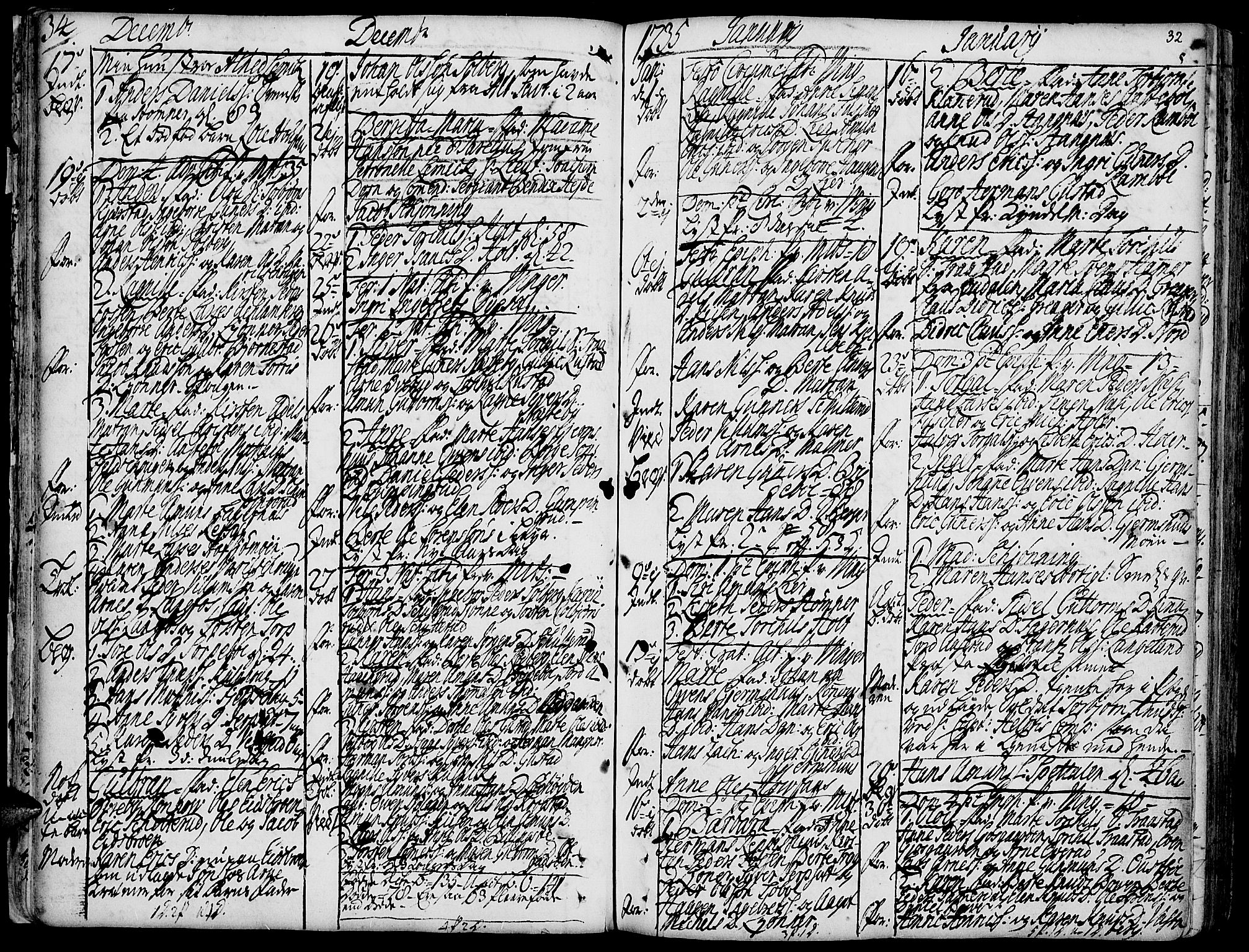 Vinger prestekontor, SAH/PREST-024/H/Ha/Haa/L0002: Parish register (official) no. 2, 1730-1751, p. 32