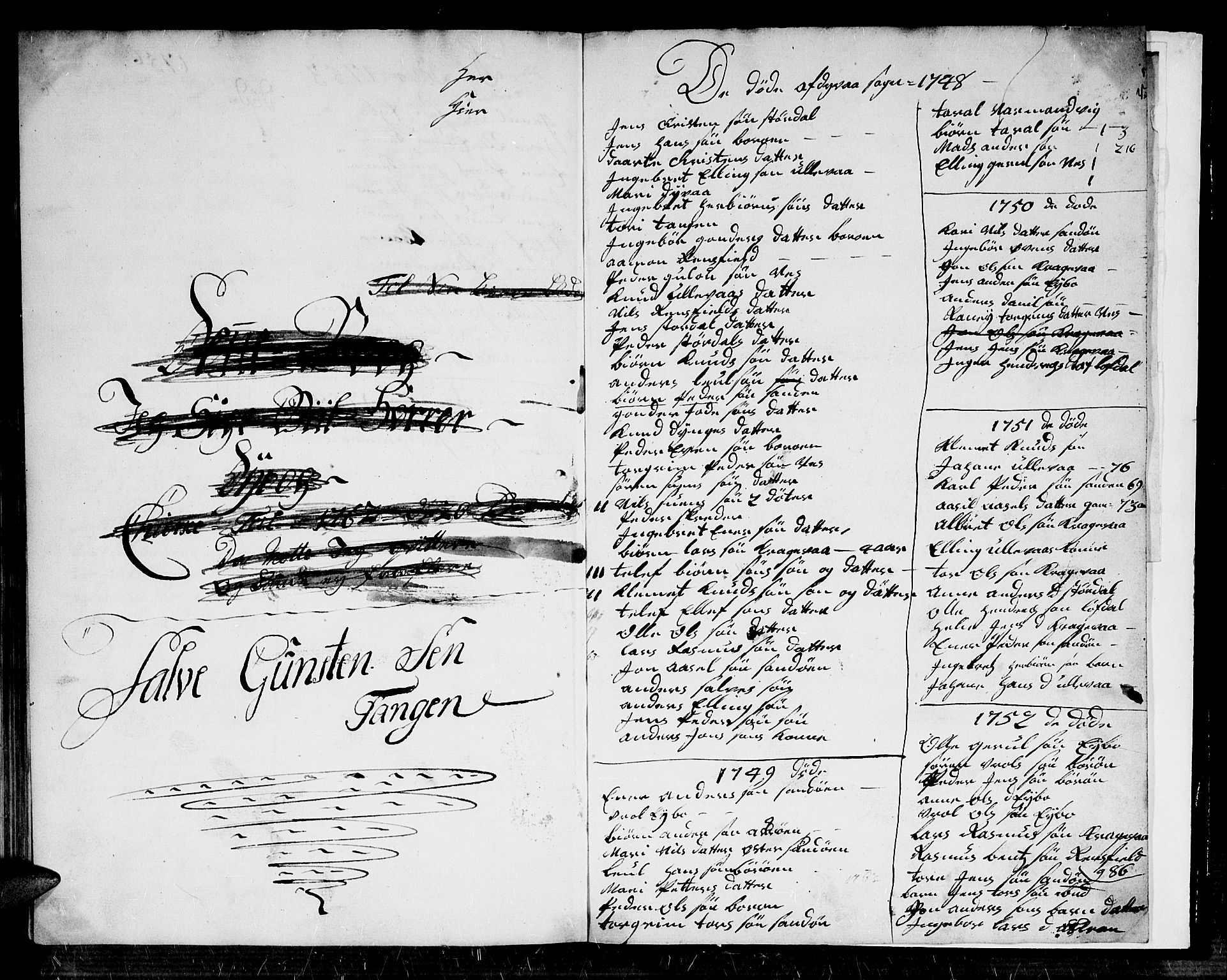 Dypvåg sokneprestkontor, AV/SAK-1111-0007/F/Fb/Fba/L0006: Parish register (copy) no. B 6, 1746-1762, p. 77