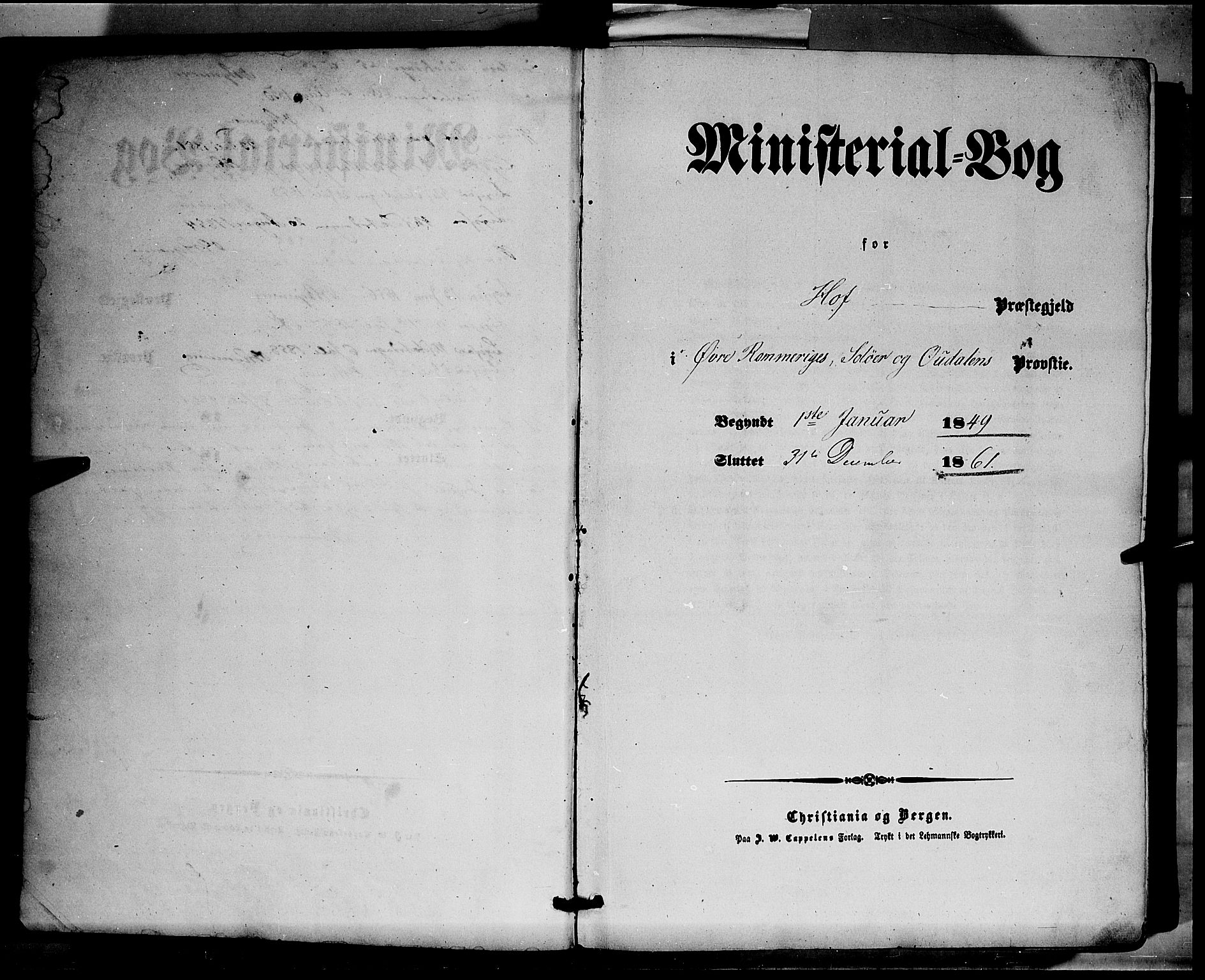 Hof prestekontor, SAH/PREST-038/H/Ha/Haa/L0008: Parish register (official) no. 8, 1849-1861