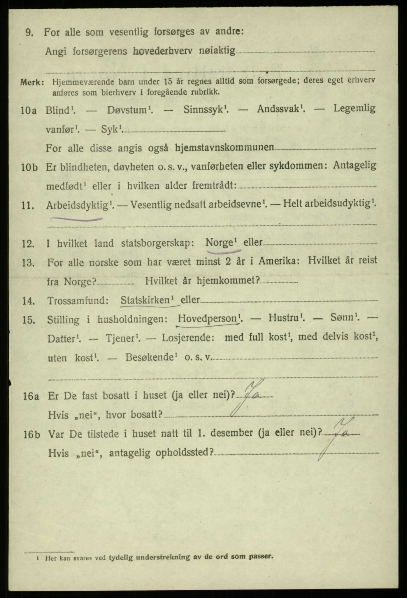 SAB, 1920 census for Fjell, 1920, p. 11453