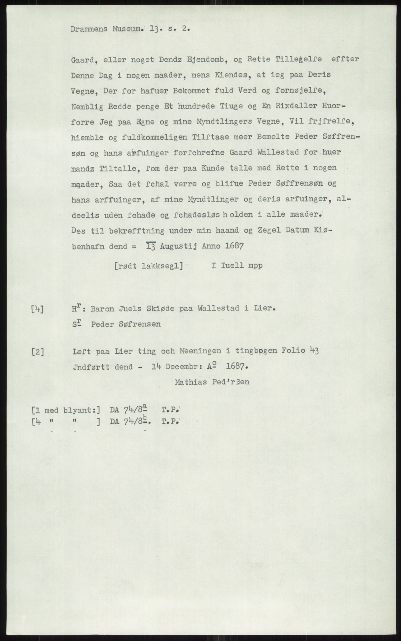 Samlinger til kildeutgivelse, Diplomavskriftsamlingen, AV/RA-EA-4053/H/Ha, p. 1661