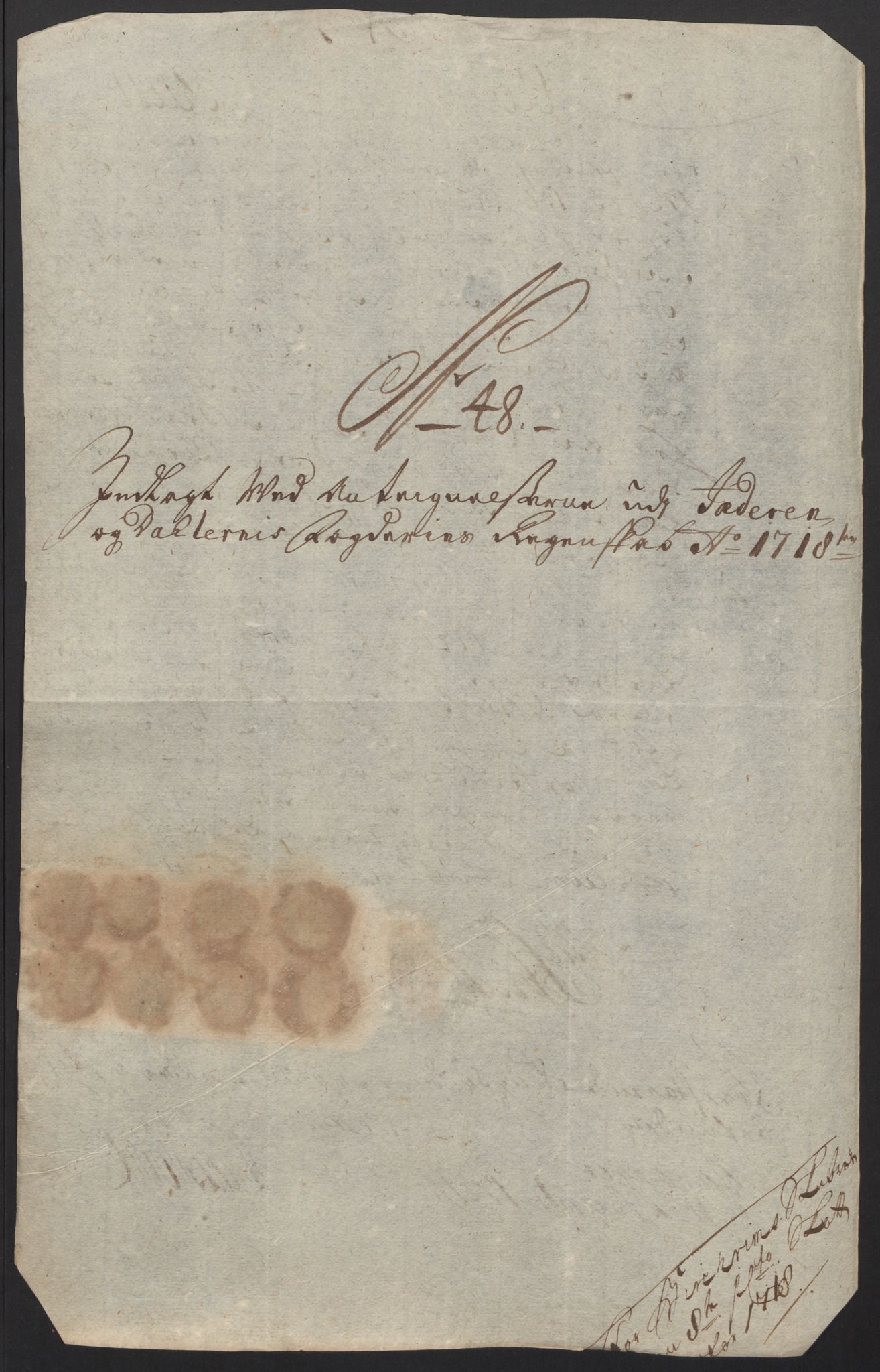 Rentekammeret inntil 1814, Reviderte regnskaper, Fogderegnskap, AV/RA-EA-4092/R46/L2744: Fogderegnskap Jæren og Dalane, 1718, p. 185