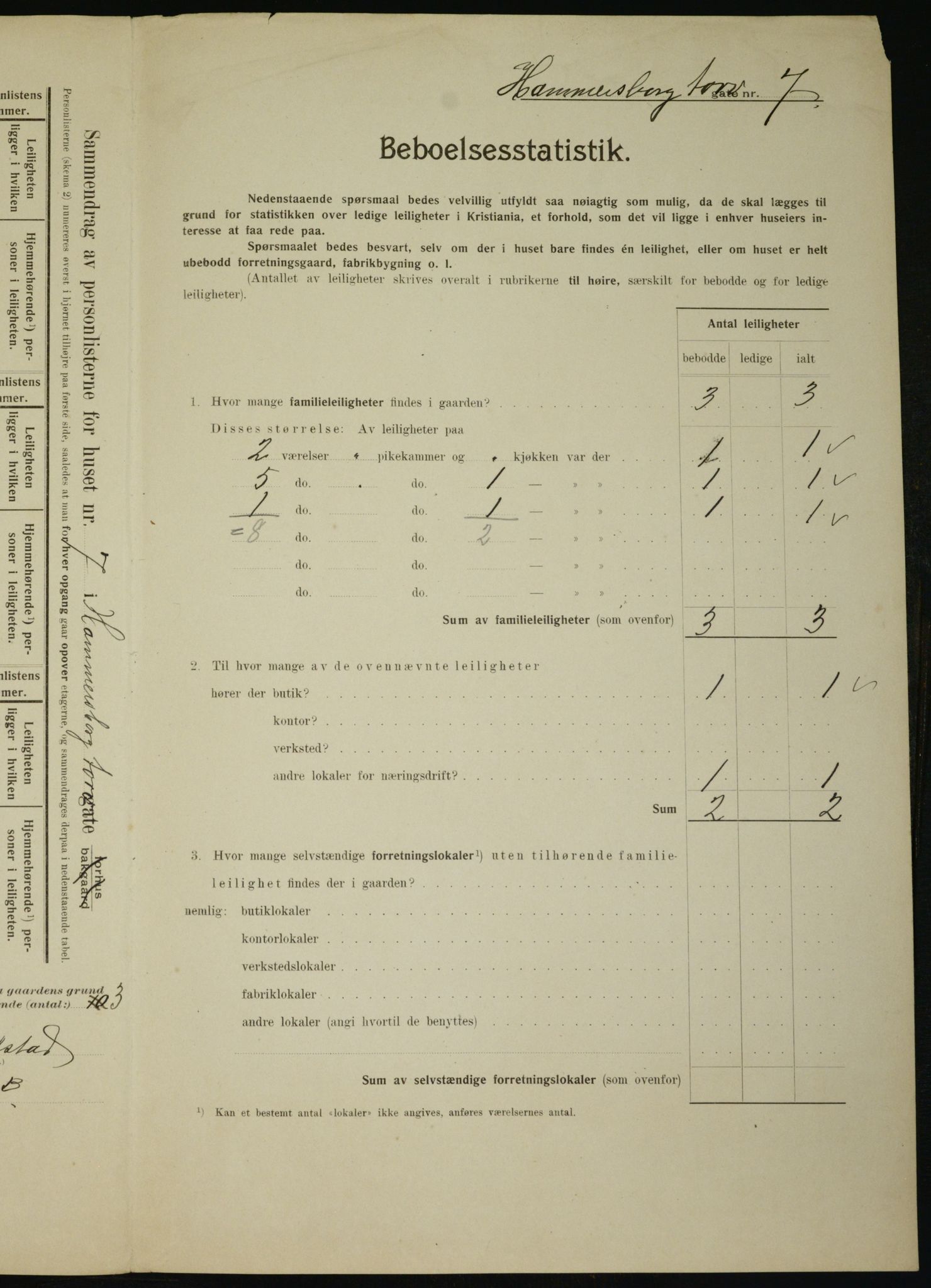 OBA, Municipal Census 1910 for Kristiania, 1910, p. 32357