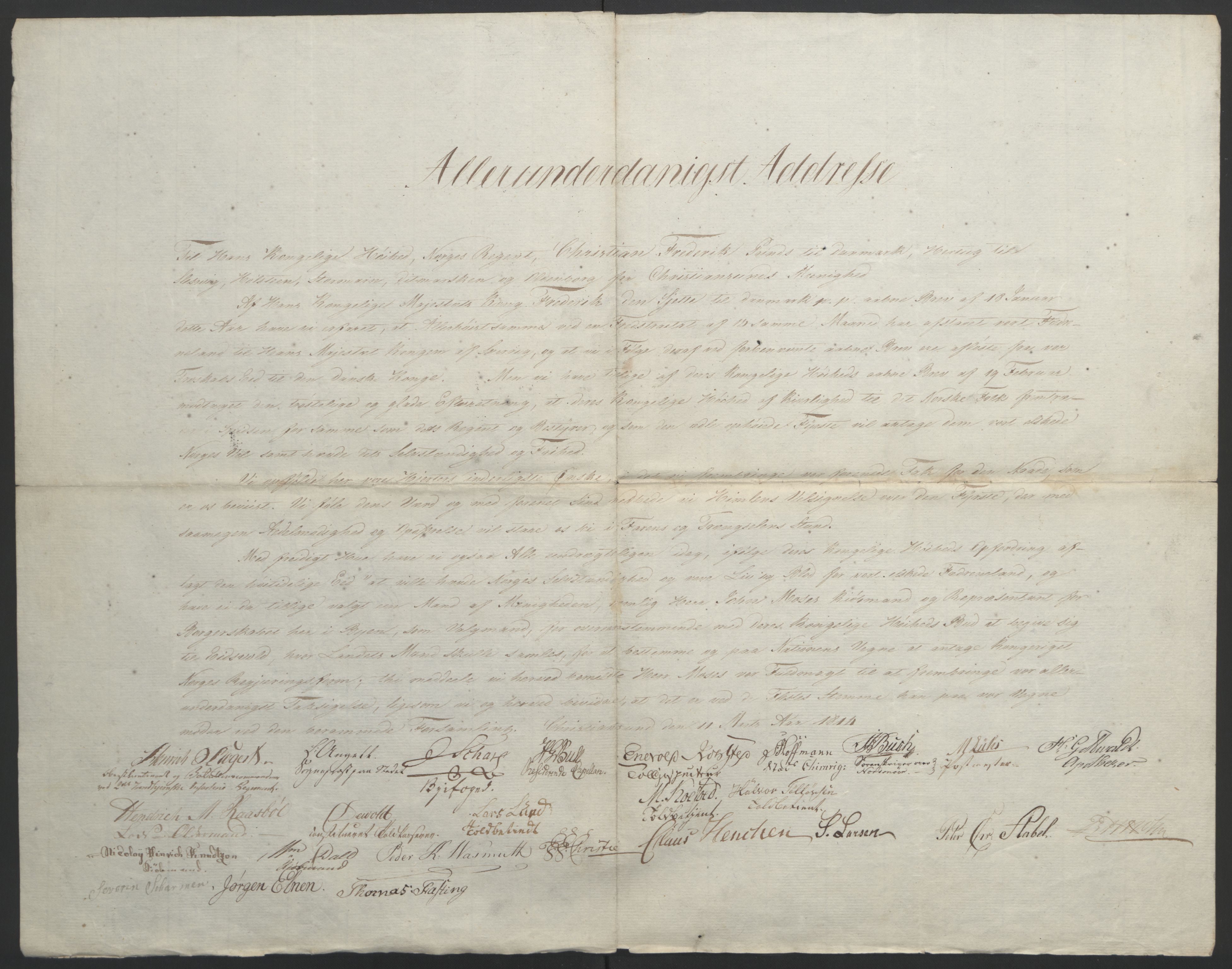 Statsrådssekretariatet, RA/S-1001/D/Db/L0007: Fullmakter for Eidsvollsrepresentantene i 1814. , 1814, p. 60